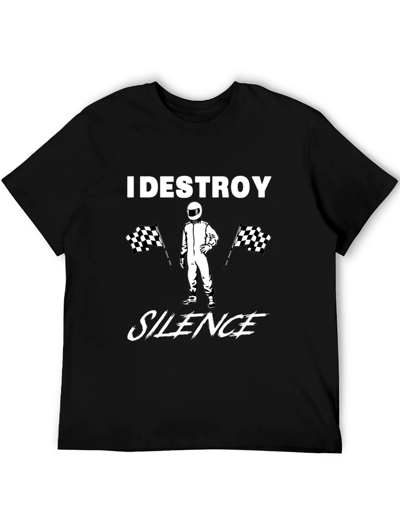 I Destroy Silence Black Graphic Tee