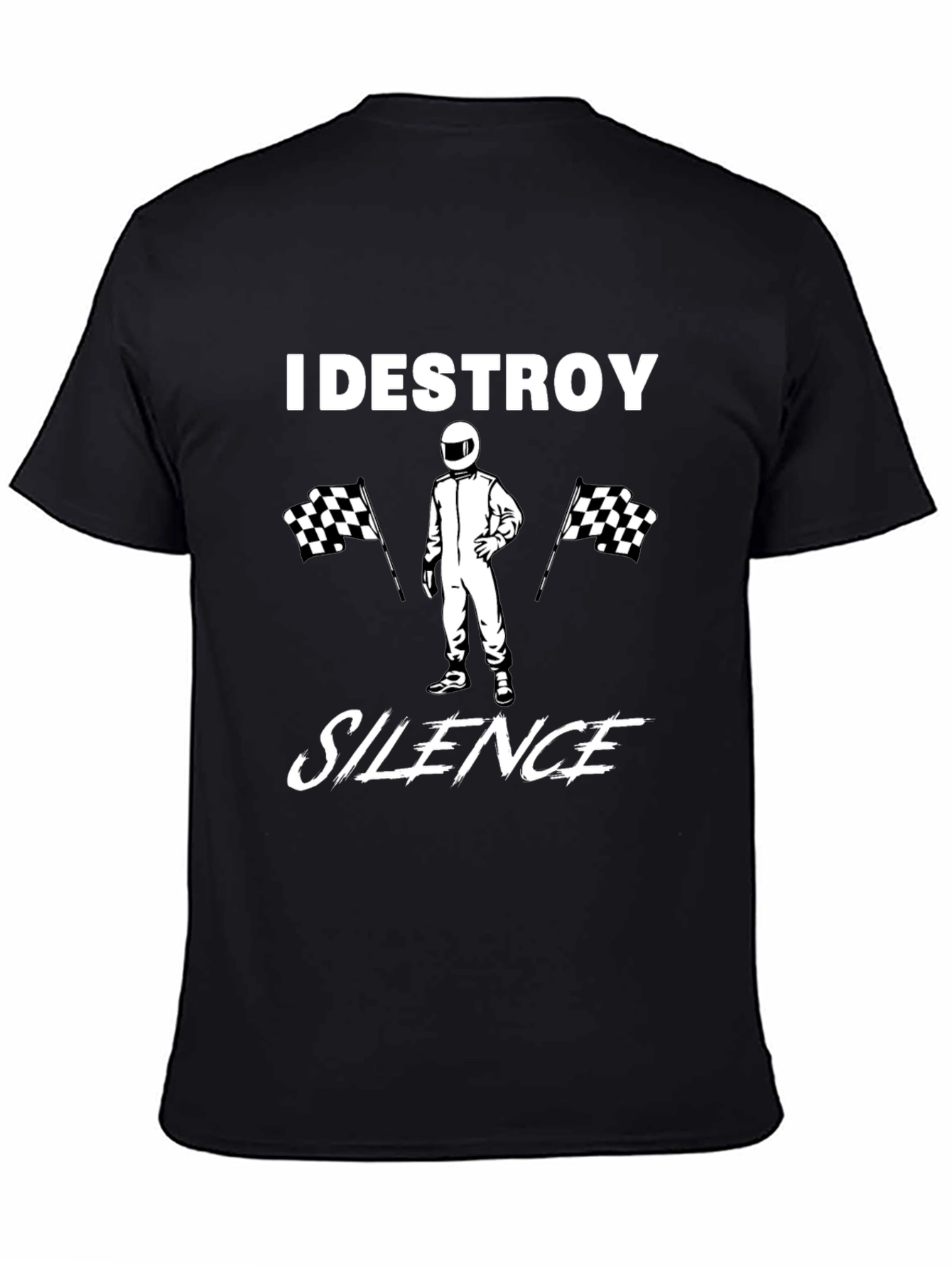 I Destroy Silence Black Graphic Tee