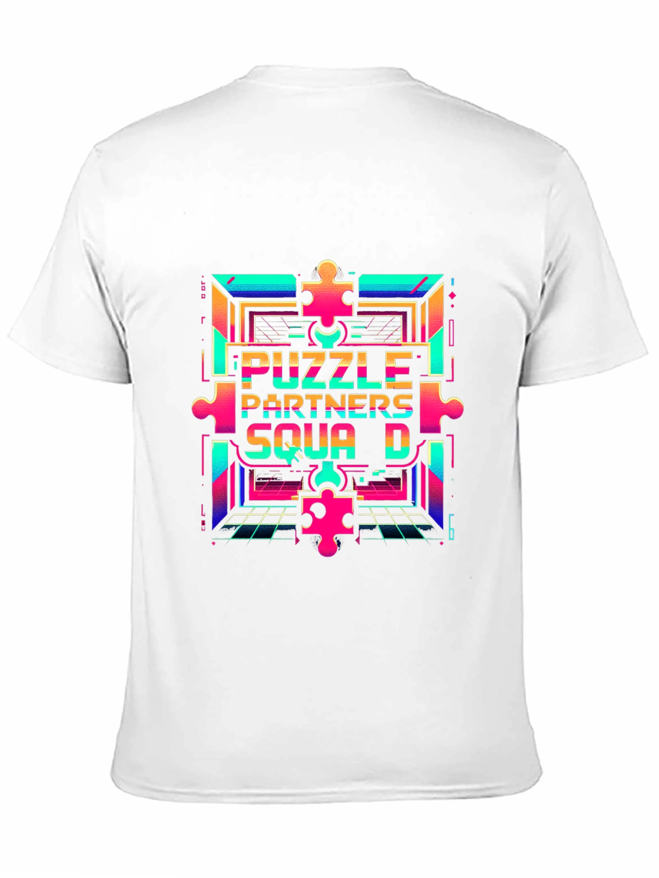 Puzzle Partners Squad D T-Shirt - Retro Gaming Style
