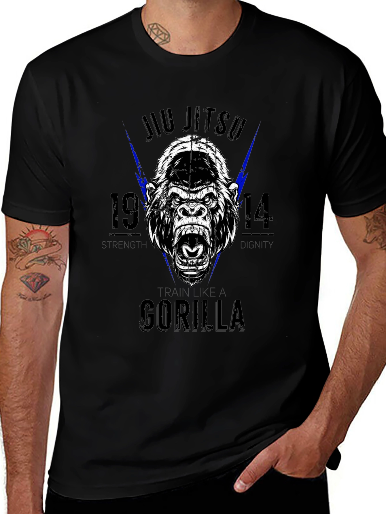 Jiu Jitsu Gorilla Black T-Shirt