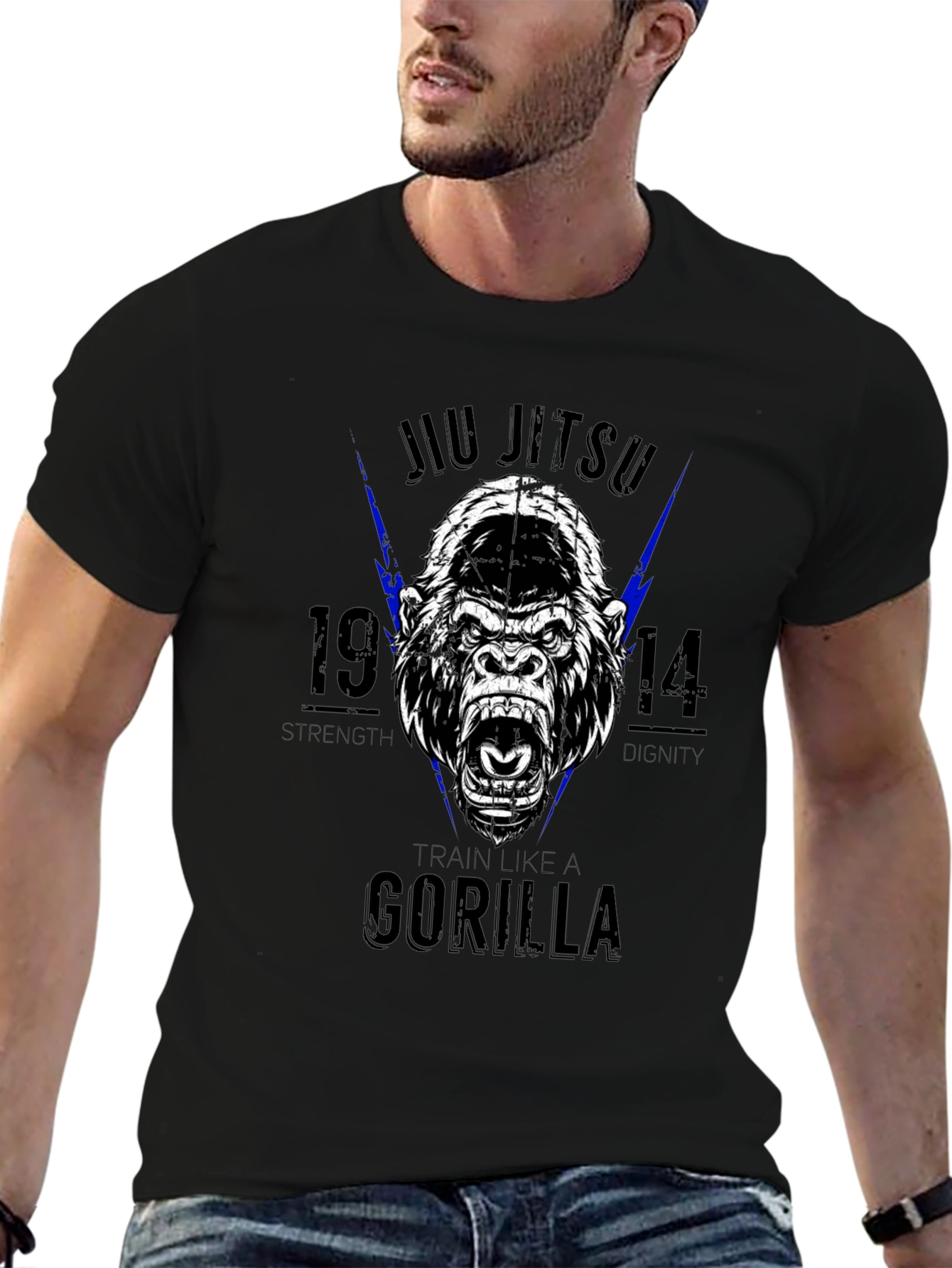 Jiu Jitsu Gorilla Black T-Shirt
