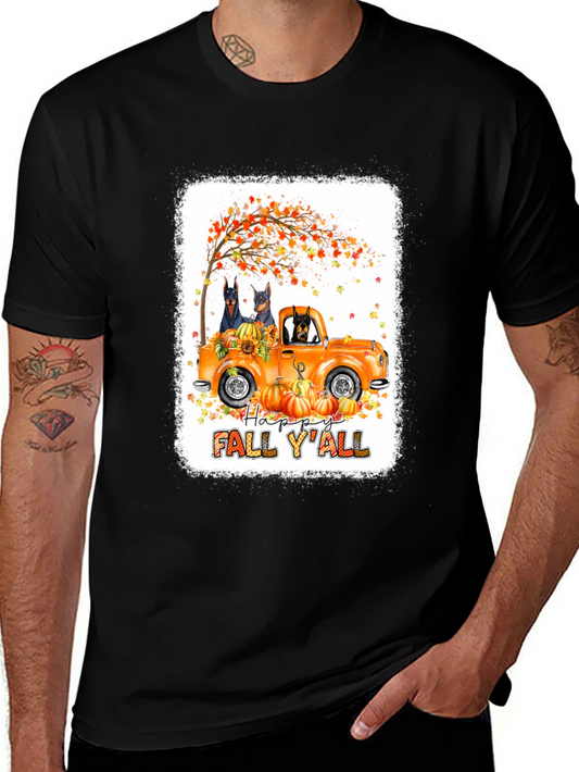 Fall Doberman Truck T-Shirt