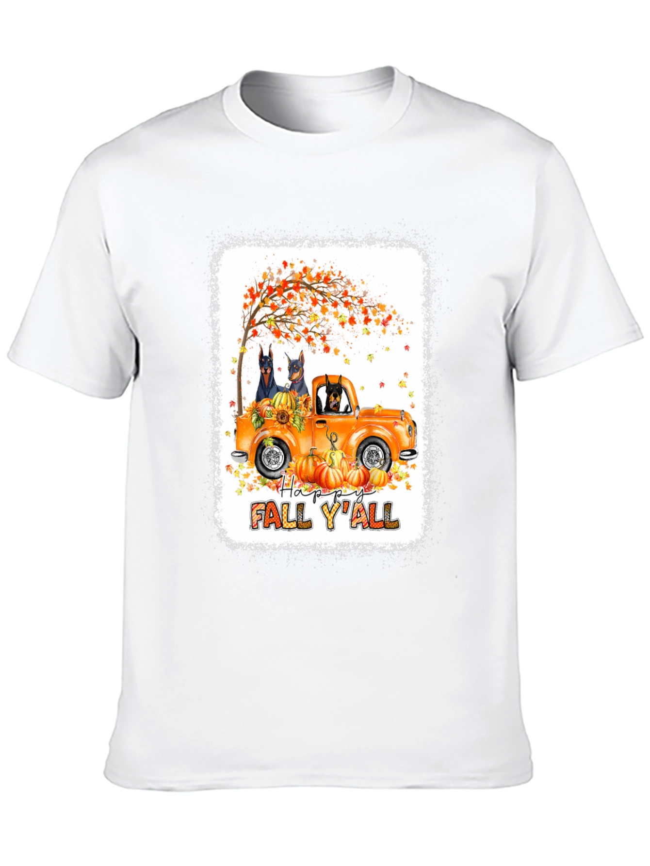 Fall Doberman Truck T-Shirt