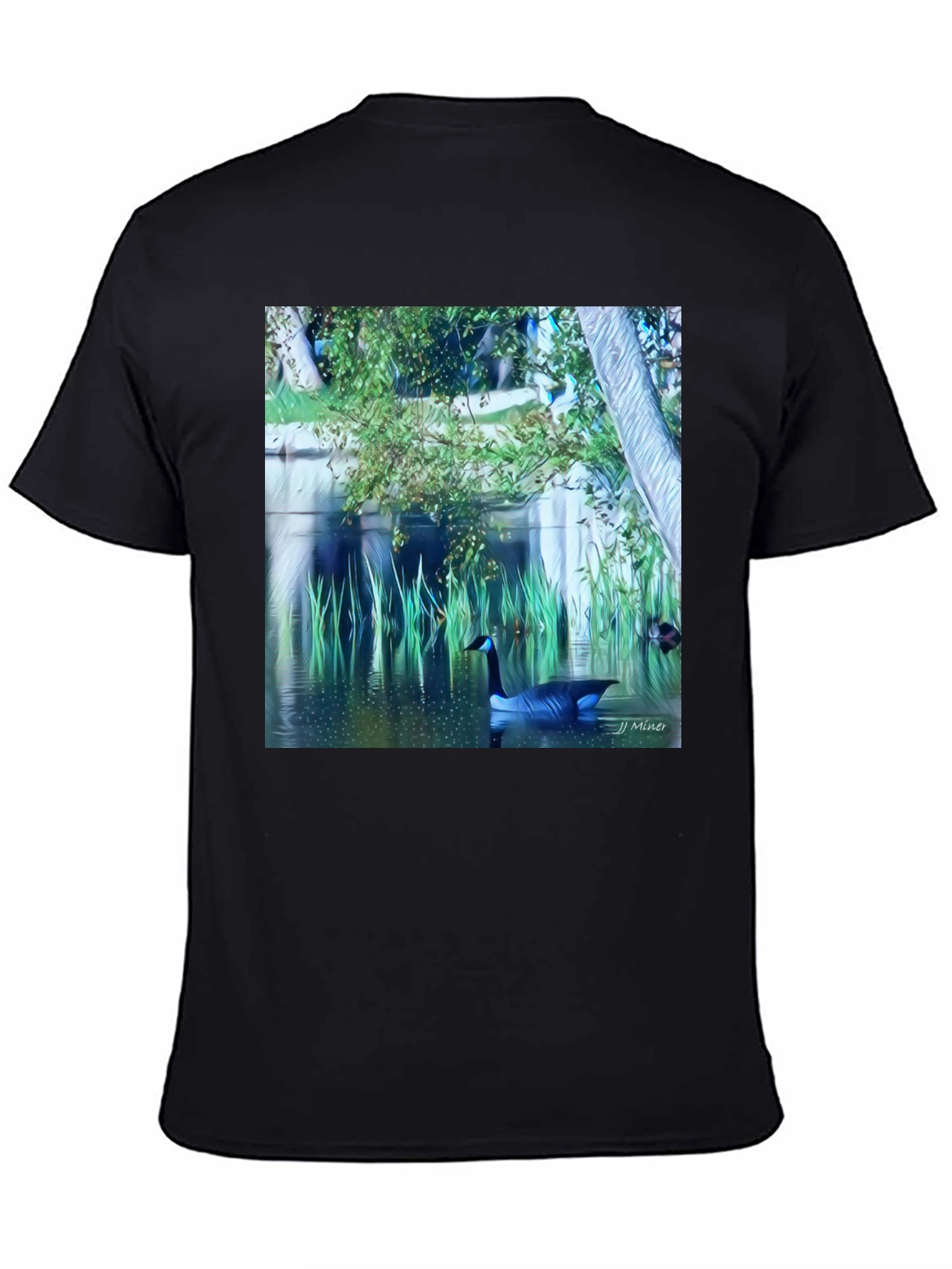 Nature Scene Graphic Tee - Lakeside Goose Design