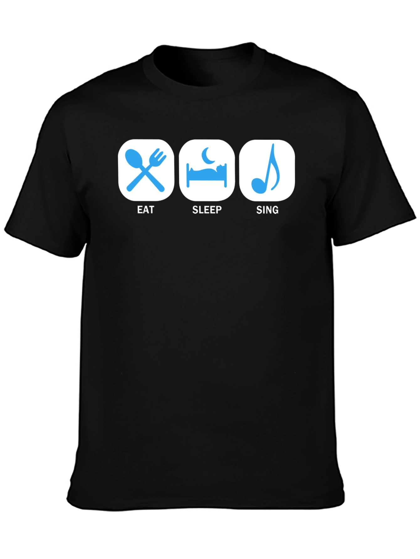 Eat Sleep Sing Black Graphic Tee