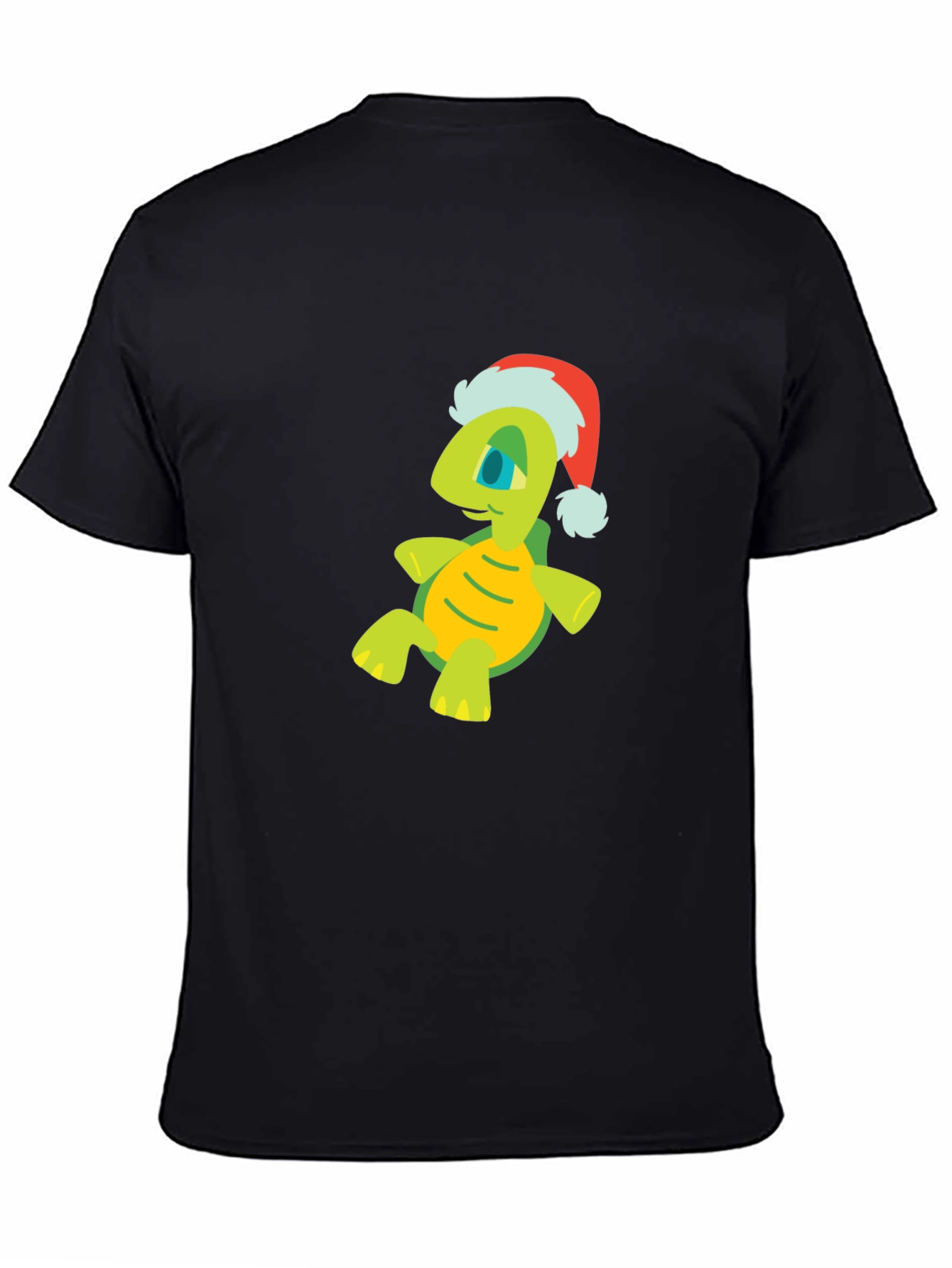 Festive Turtle Graphic Tee - Black