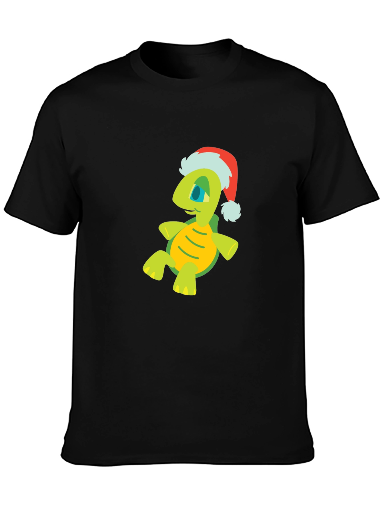 Festive Turtle Graphic Tee - Black