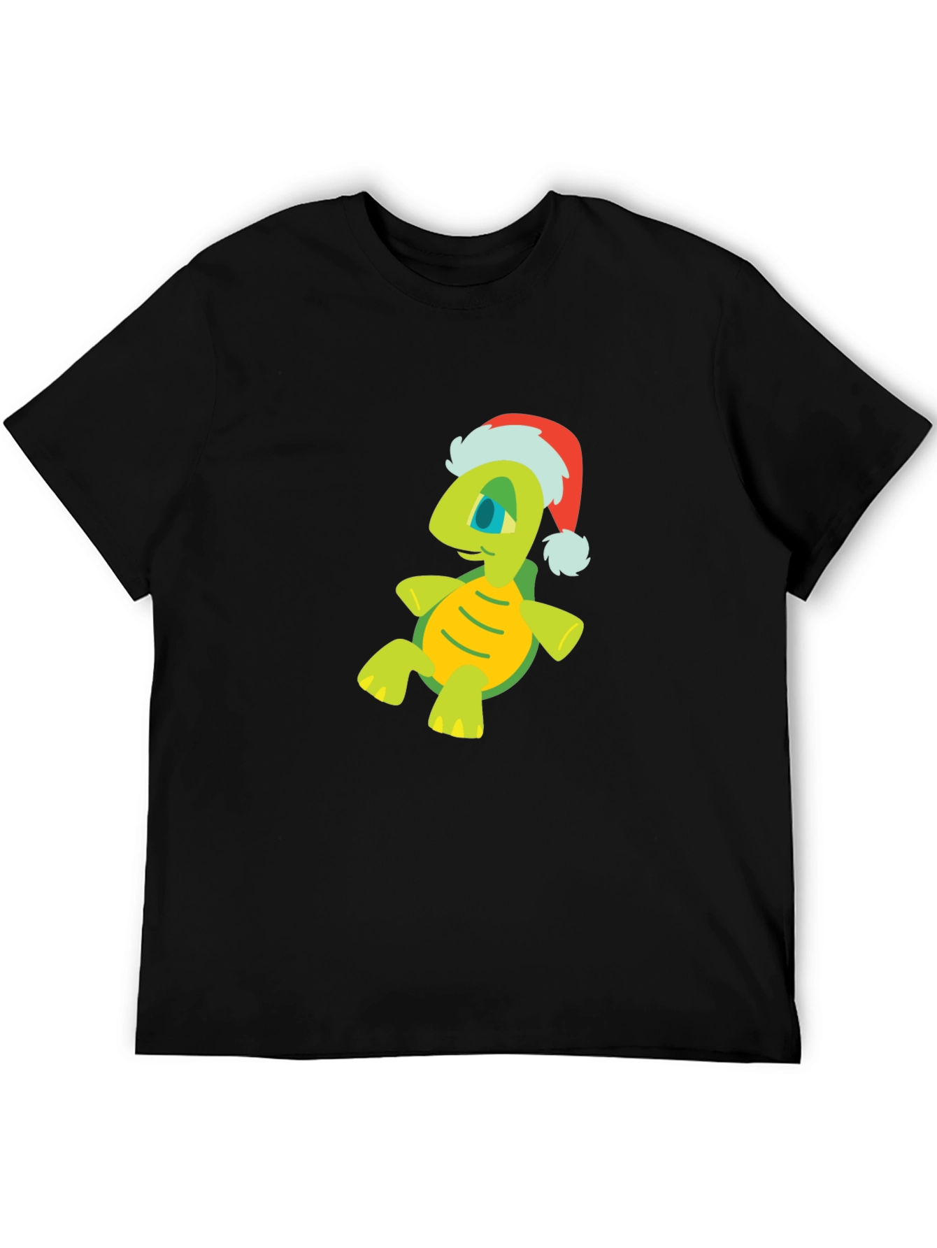 Festive Turtle Graphic Tee - Black