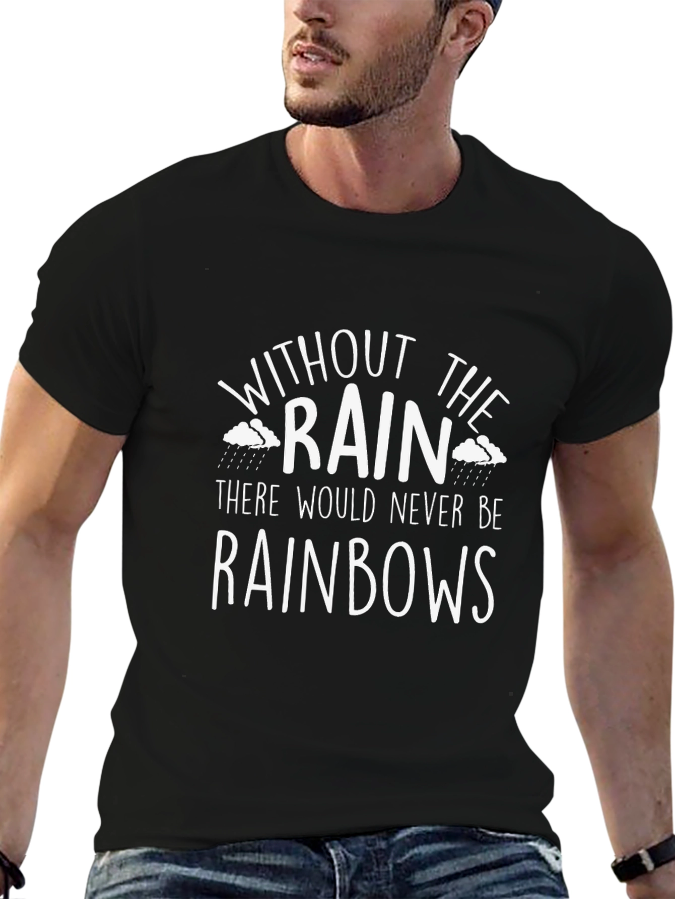 Inspirational Rain & Rainbows Graphic Tee