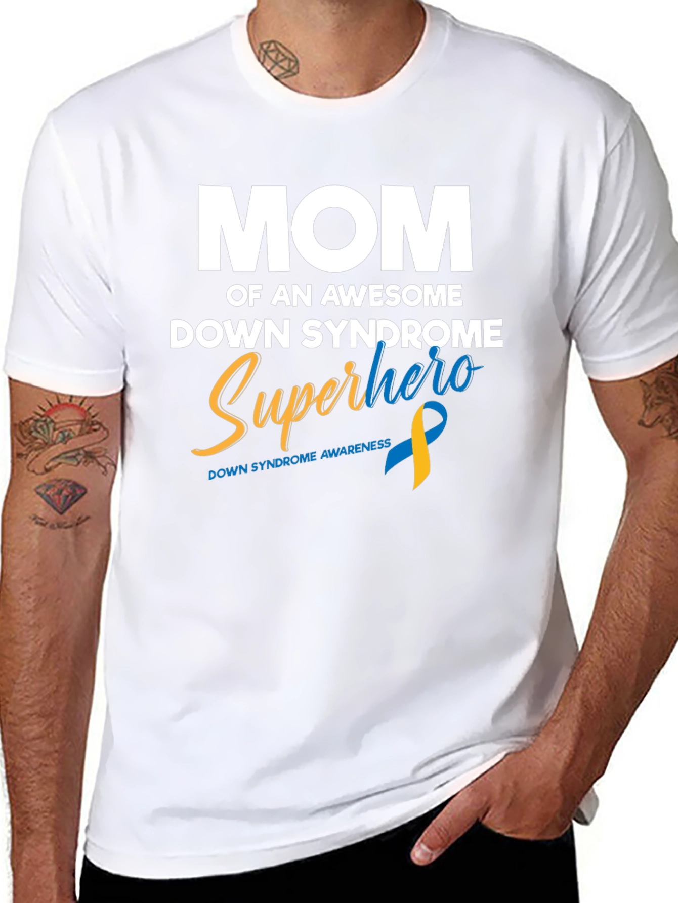 Down Syndrome Awareness Superhero Mom T-Shirt