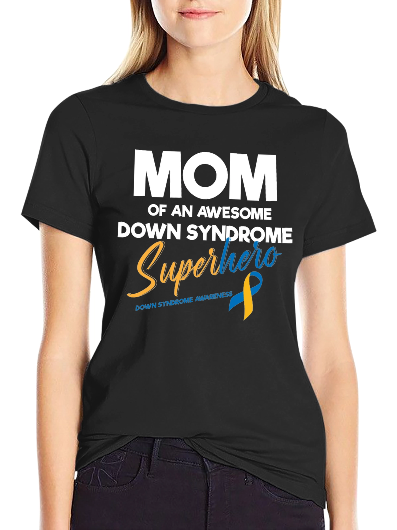 Down Syndrome Awareness Superhero Mom T-Shirt