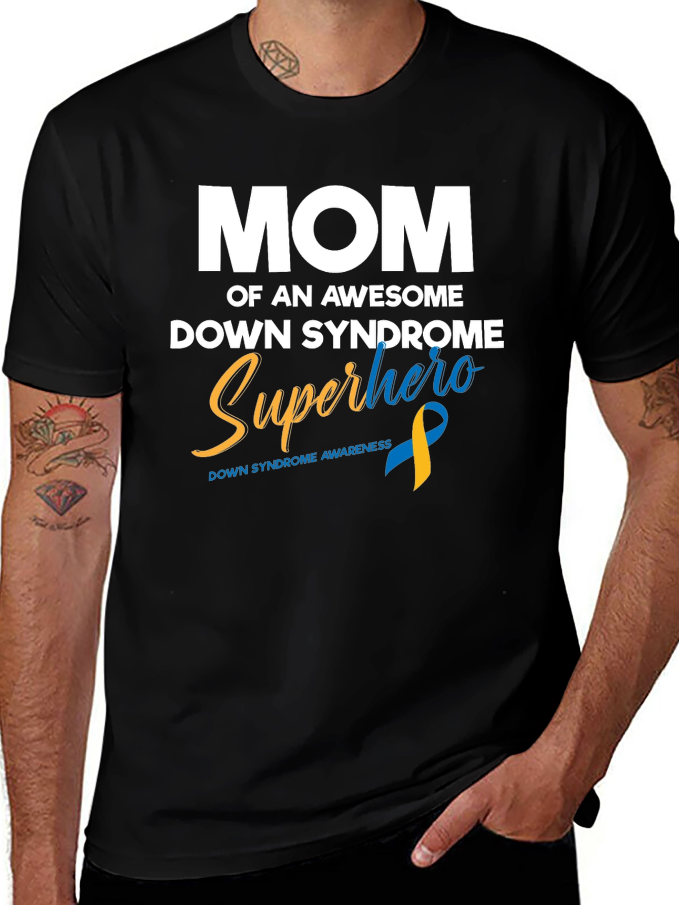 Down Syndrome Awareness Superhero Mom T-Shirt
