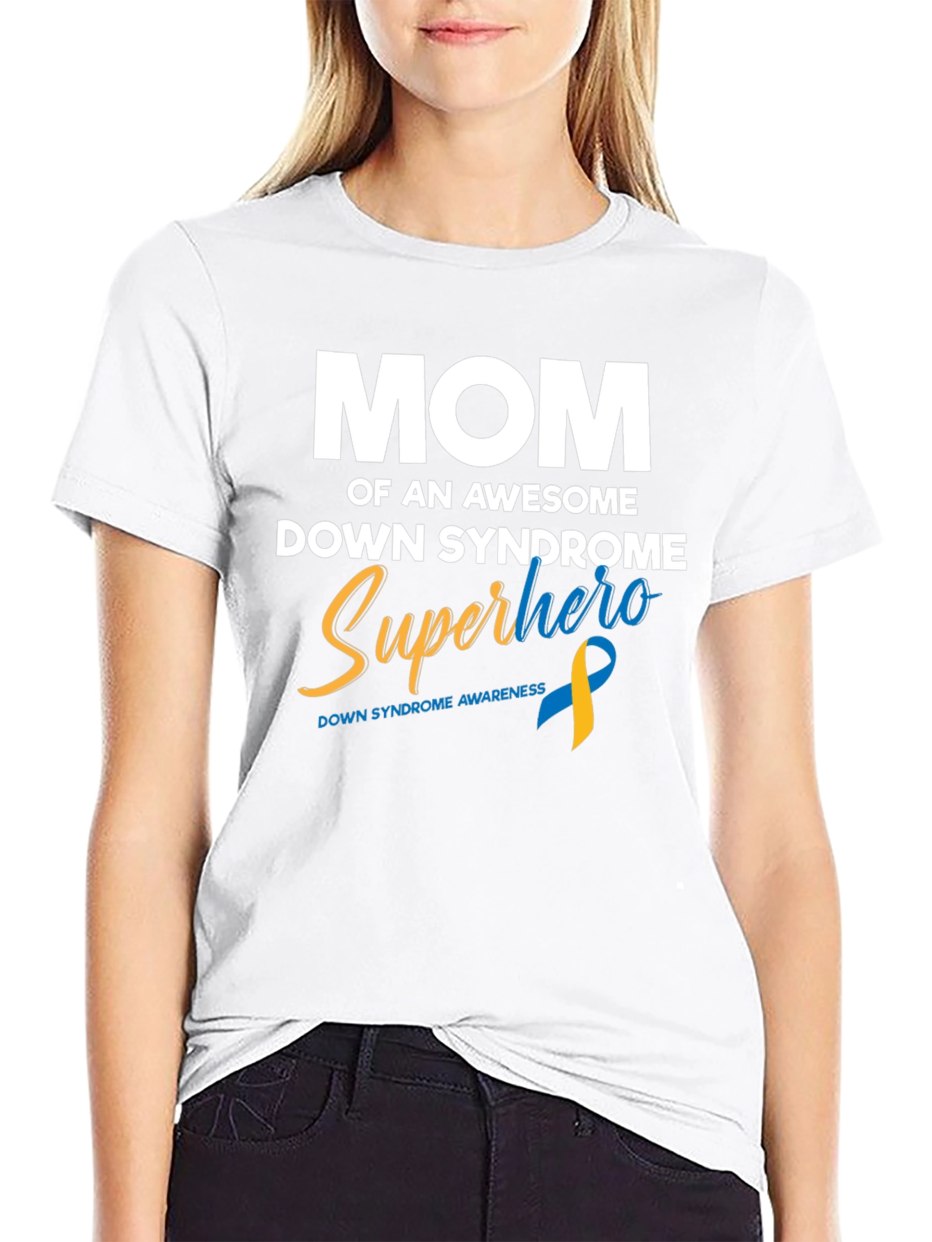 Down Syndrome Awareness Superhero Mom T-Shirt
