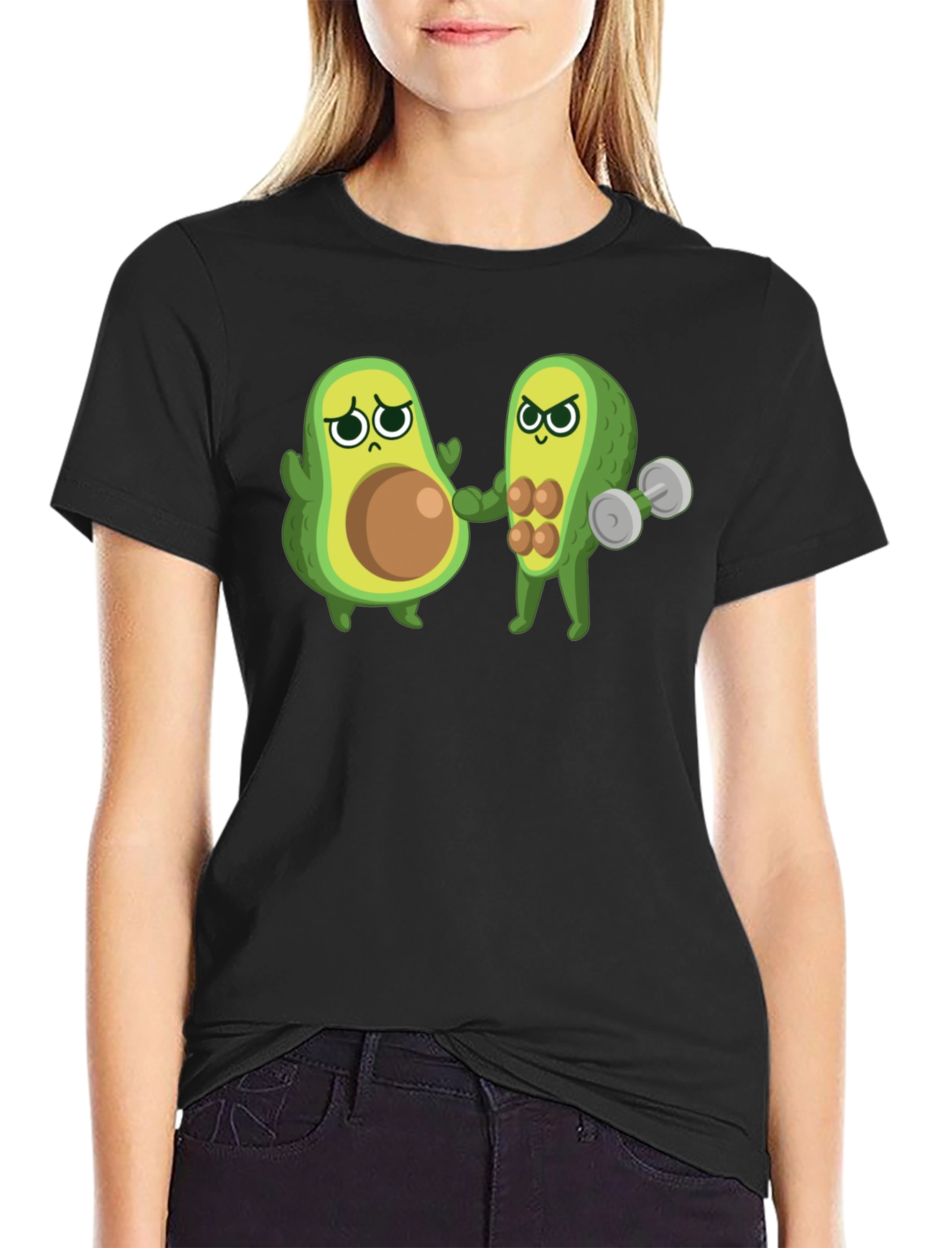 Funny Avocado Gym T-Shirt - Black