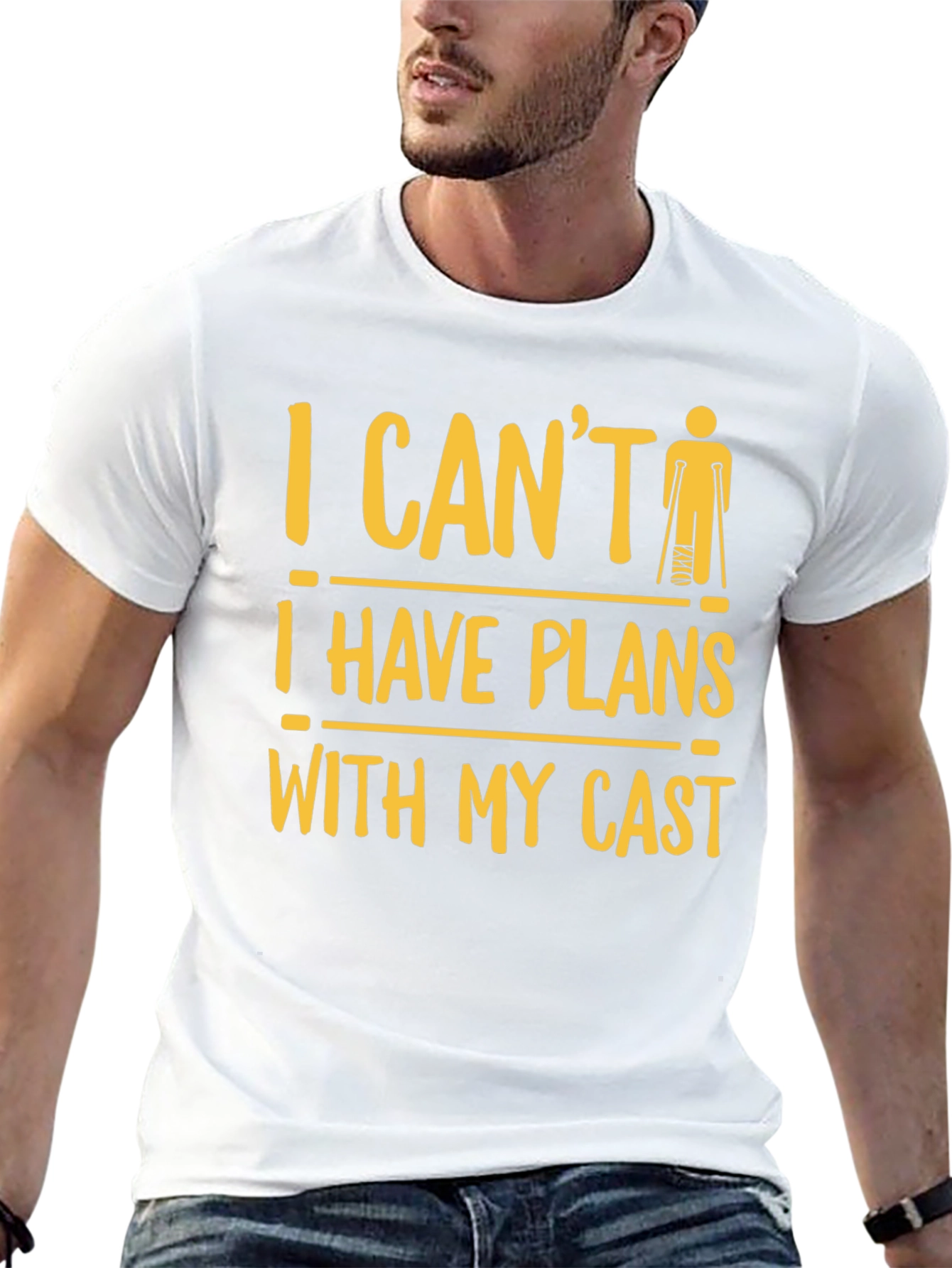 Funny Injury T-Shirt: I Cant Plans with My Cast