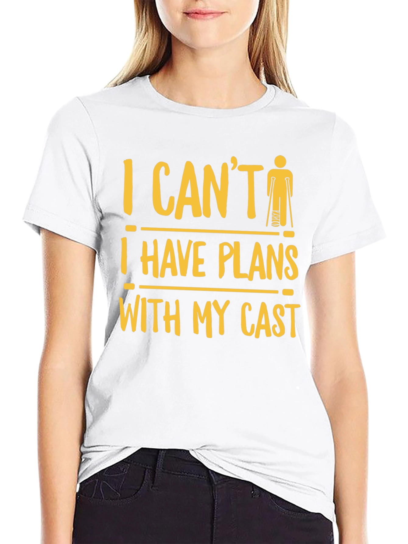 Funny Injury T-Shirt: I Cant Plans with My Cast