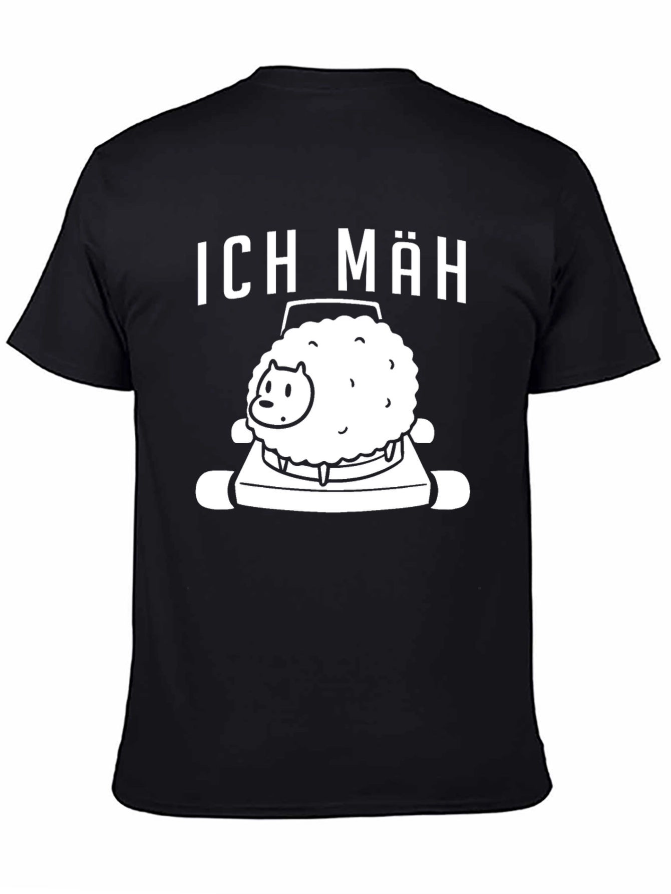 Ich Mah Sheep Lawn Mower Graphic T-Shirt