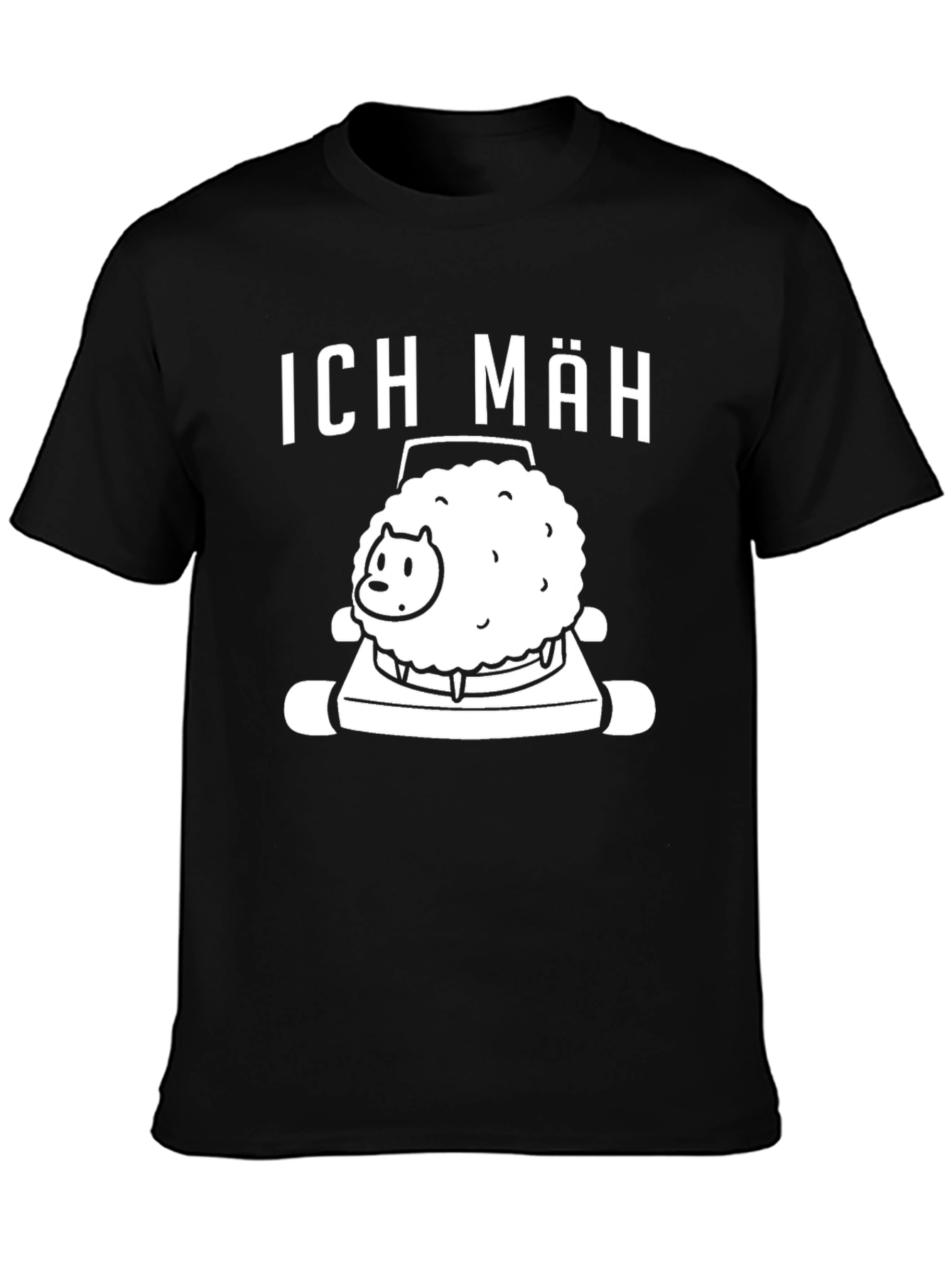 Ich Mah Sheep Lawn Mower Graphic T-Shirt