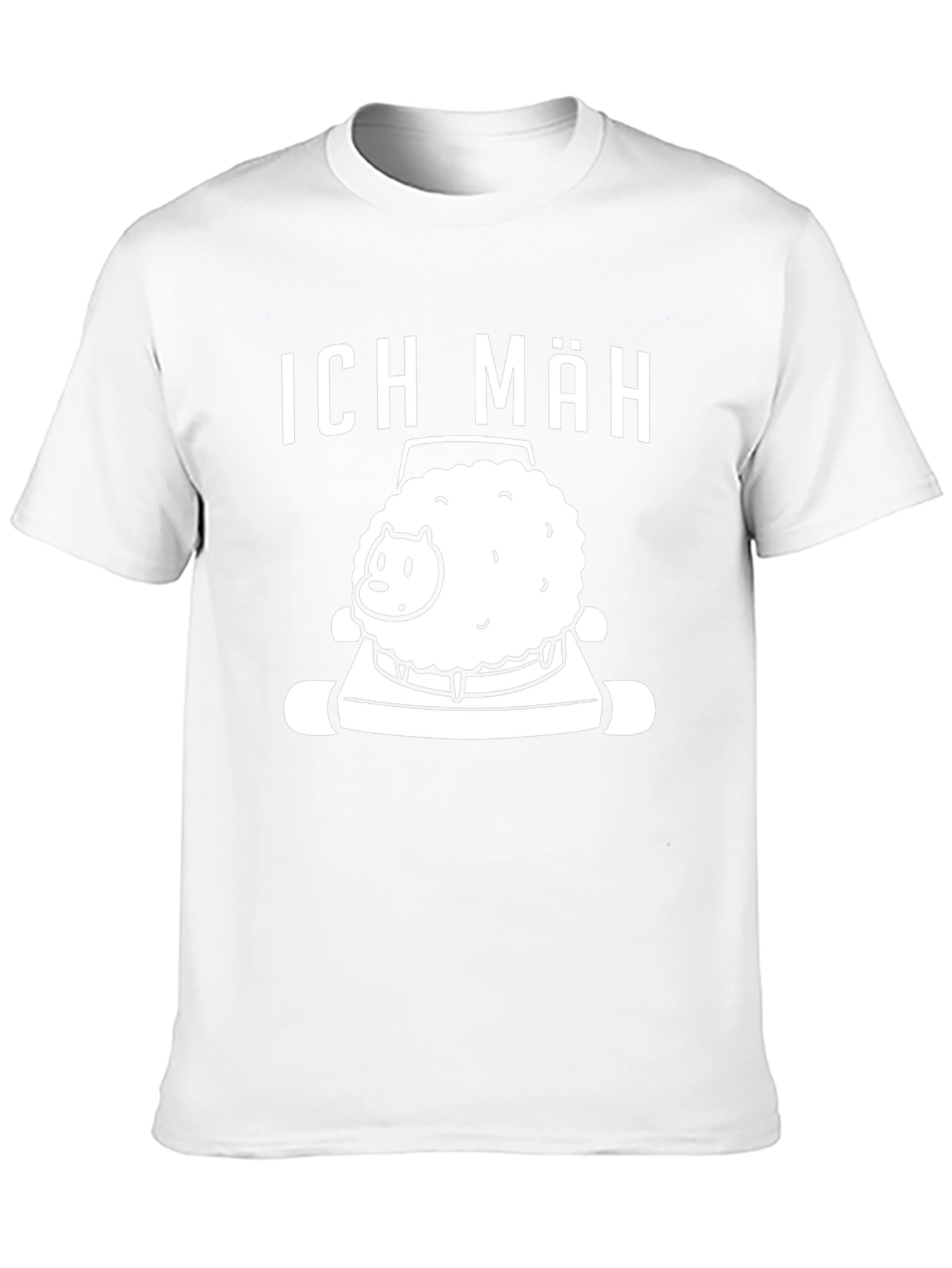 Ich Mah Sheep Lawn Mower Graphic T-Shirt