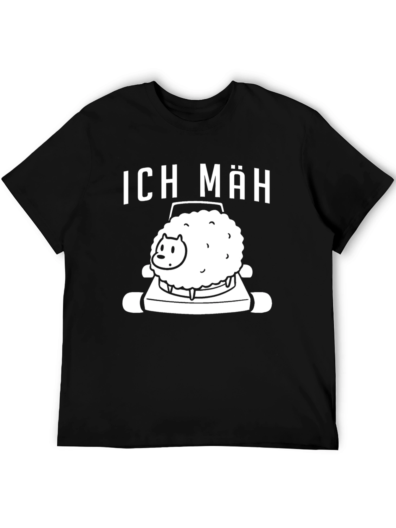 Ich Mah Sheep Lawn Mower Graphic T-Shirt