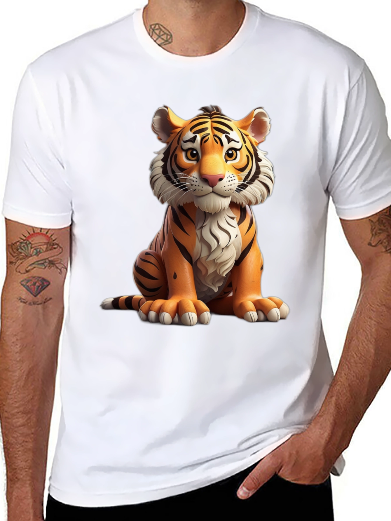 Tiger Graphic Tee - Cute Cartoon Tiger T-Shirt