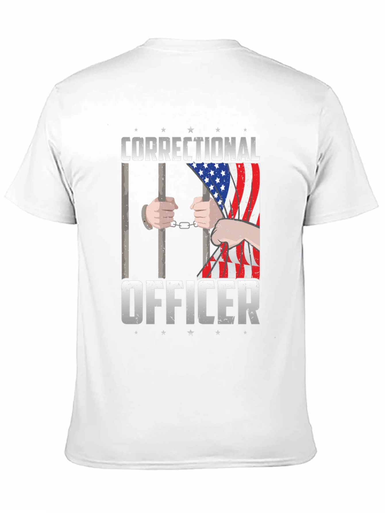 Correctional Officer USA Flag Graphic T-Shirt