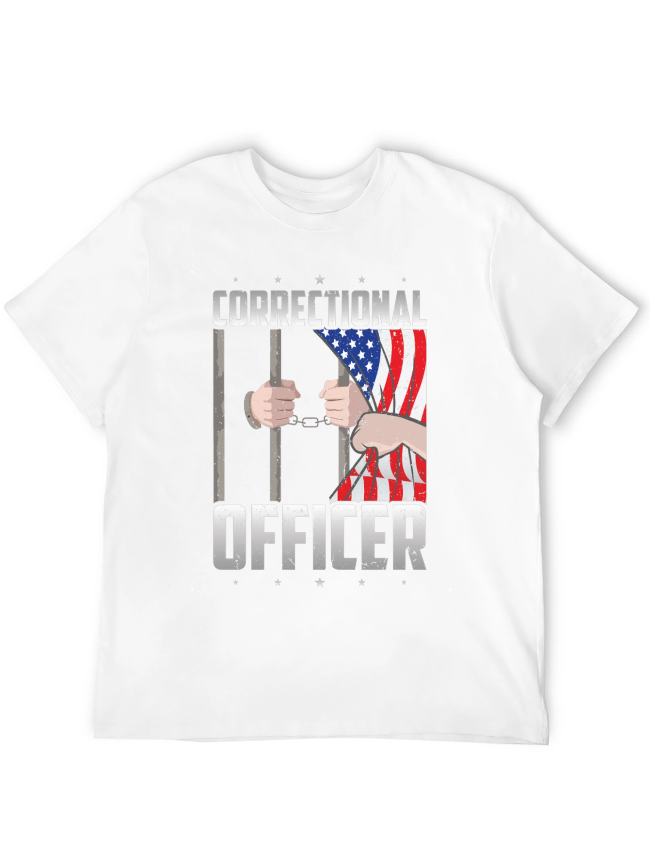 Correctional Officer USA Flag Graphic T-Shirt
