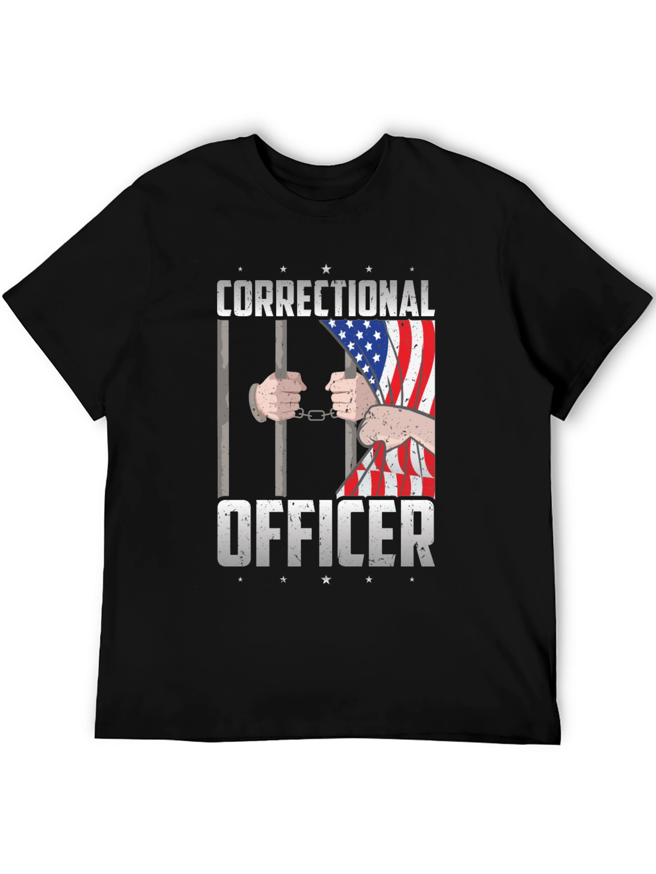 Correctional Officer USA Flag Graphic T-Shirt