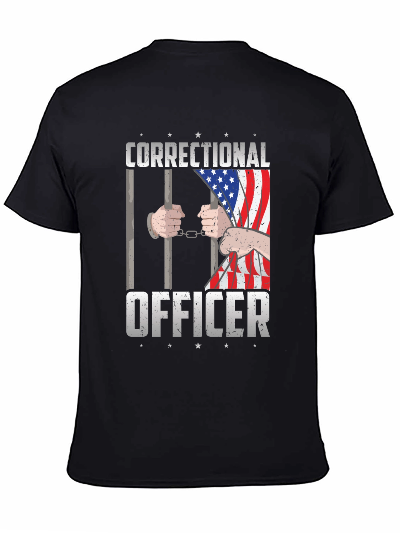 Correctional Officer USA Flag Graphic T-Shirt