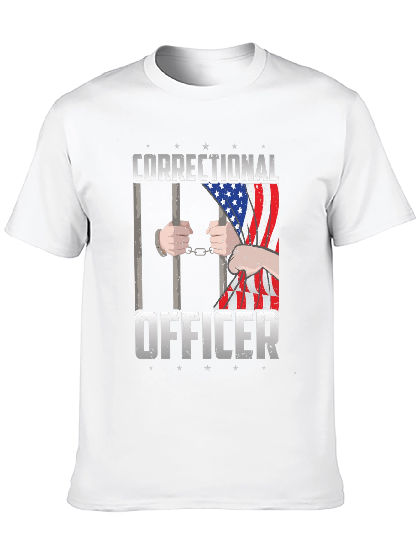 Correctional Officer USA Flag Graphic T-Shirt