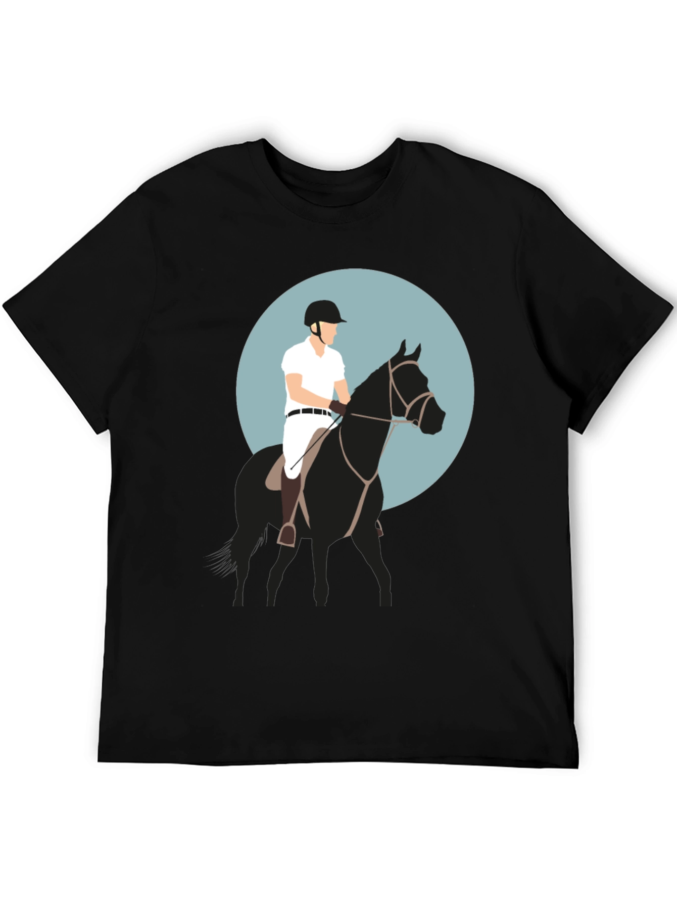 Equestrian Rider Graphic Tee - Black T-Shirt