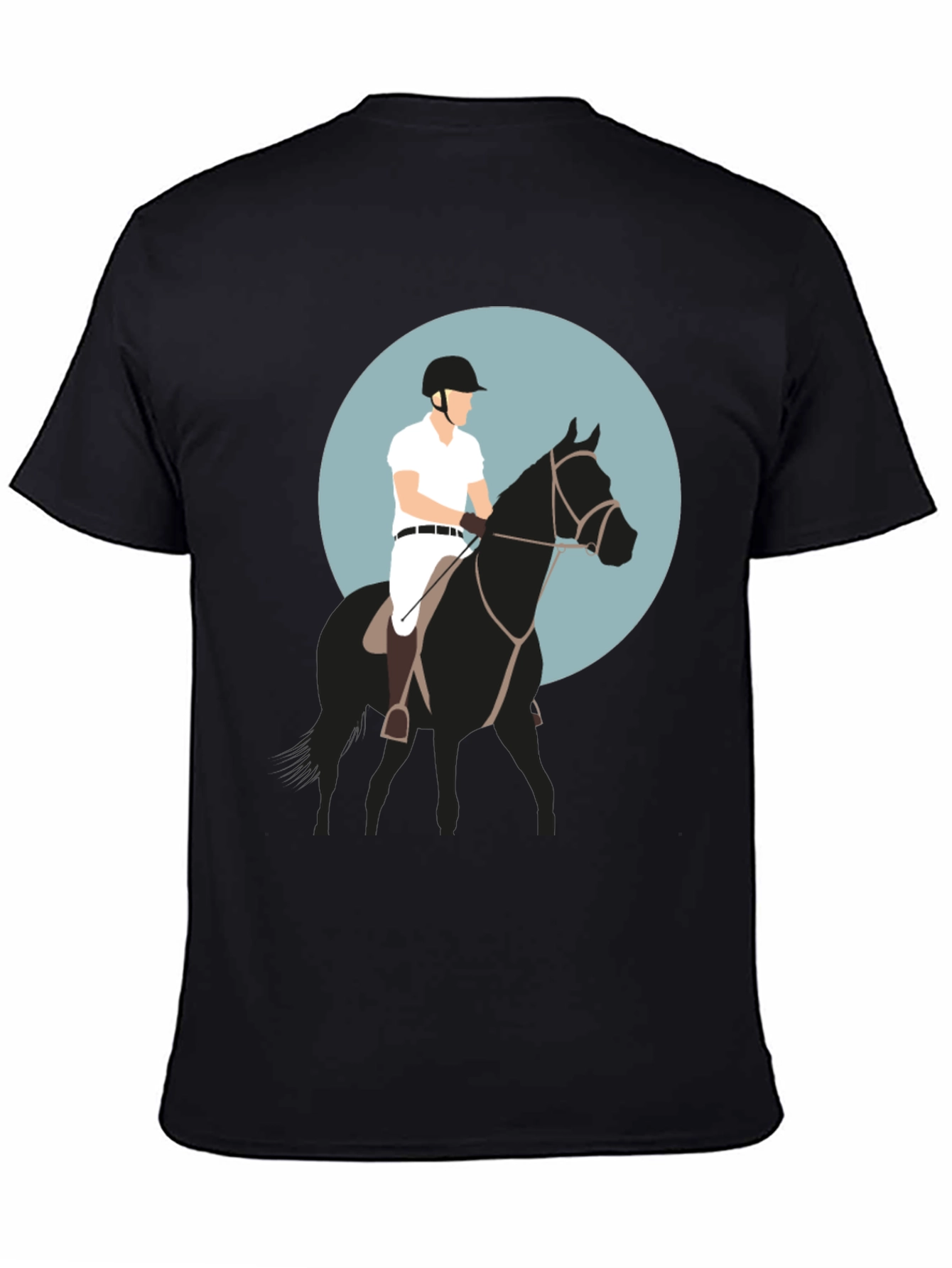 Equestrian Rider Graphic Tee - Black T-Shirt