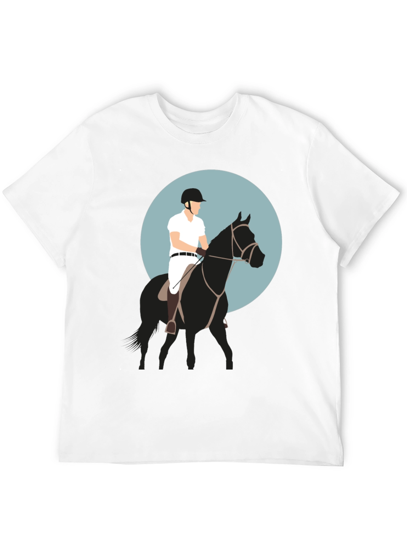 Equestrian Rider Graphic Tee - Black T-Shirt