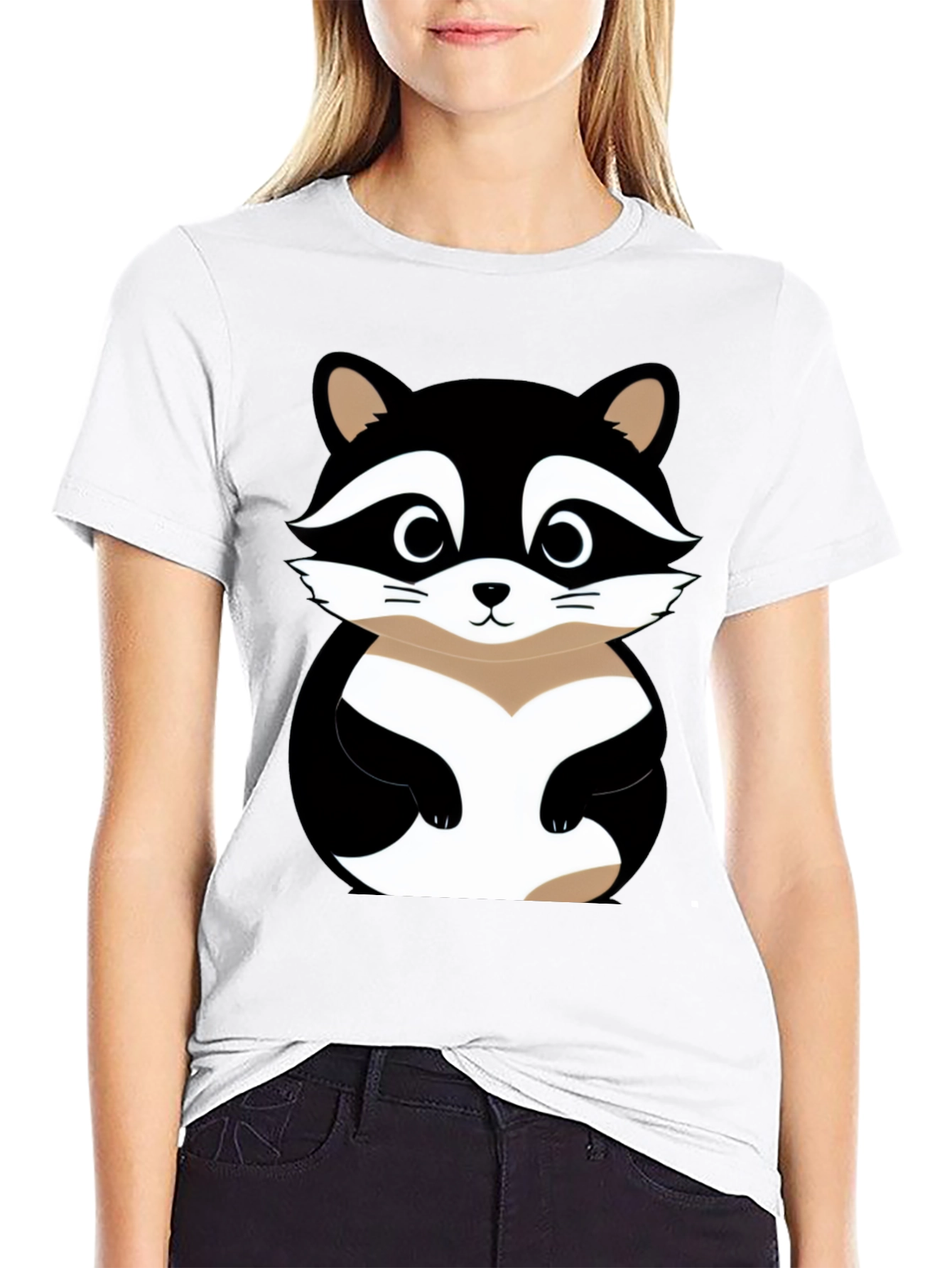 Cute Raccoon Graphic T-Shirt - Soft Cotton Blend