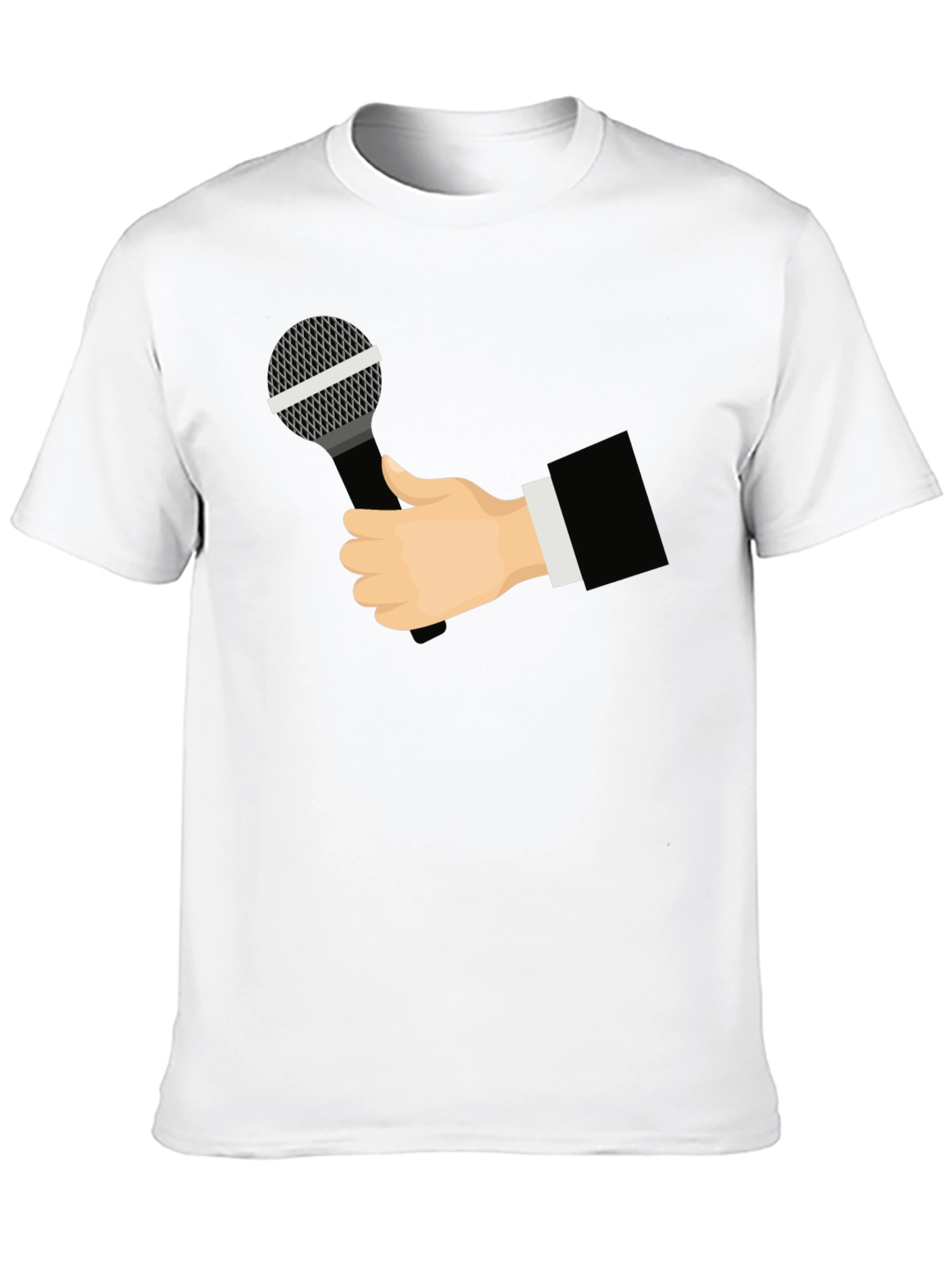 Mic Check T-Shirt - Black Graphic Tee