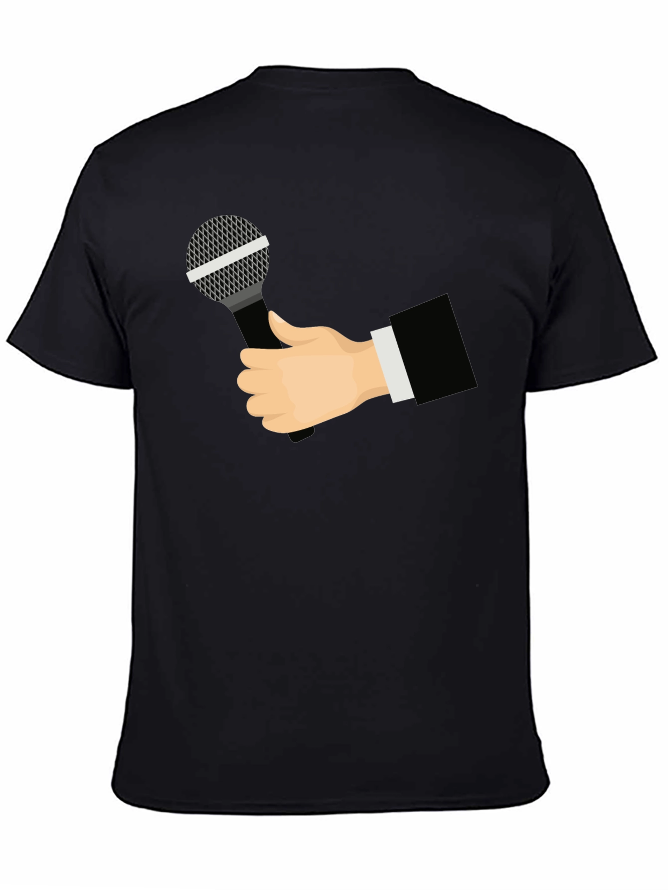 Mic Check T-Shirt - Black Graphic Tee