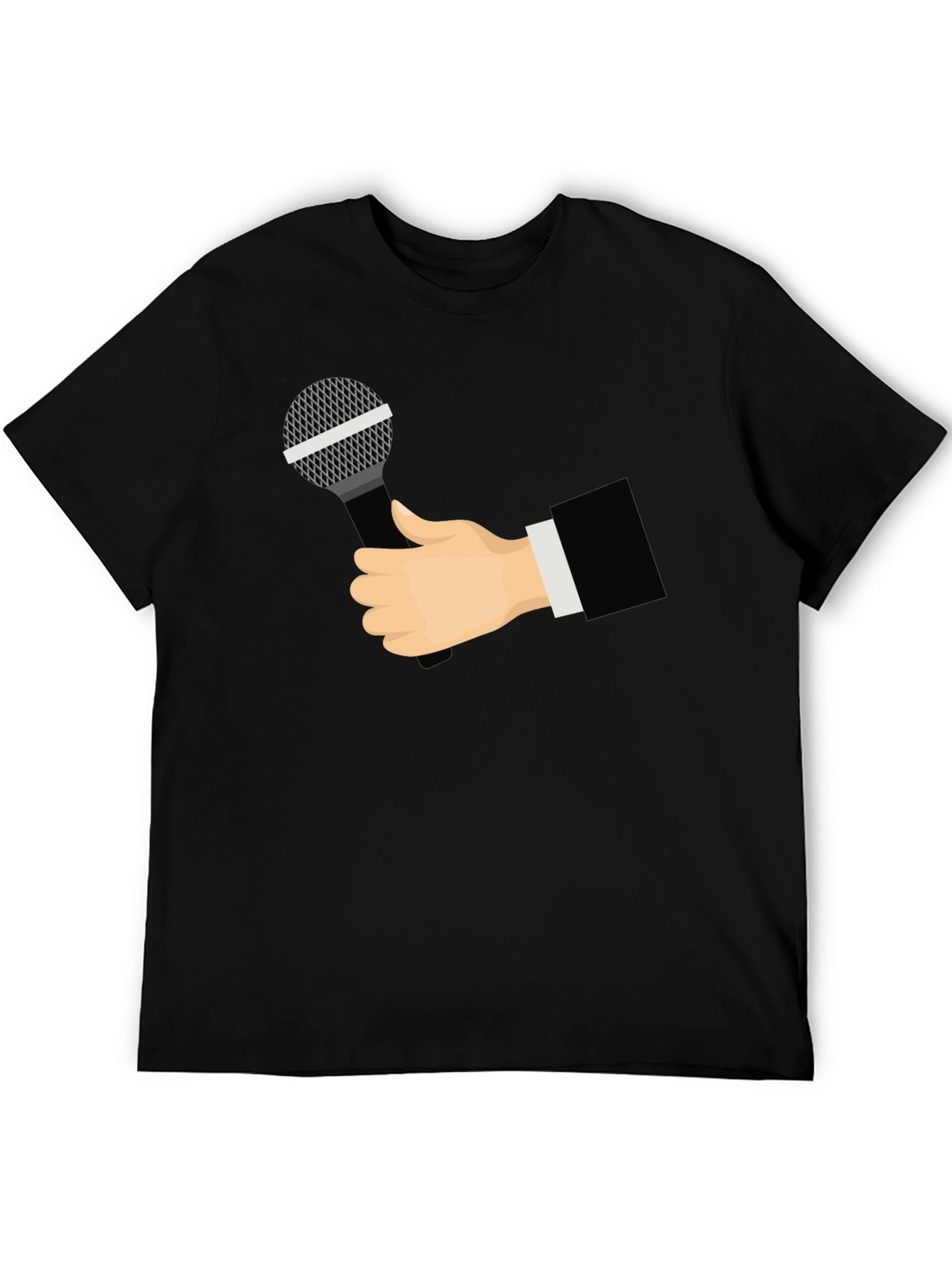 Mic Check T-Shirt - Black Graphic Tee