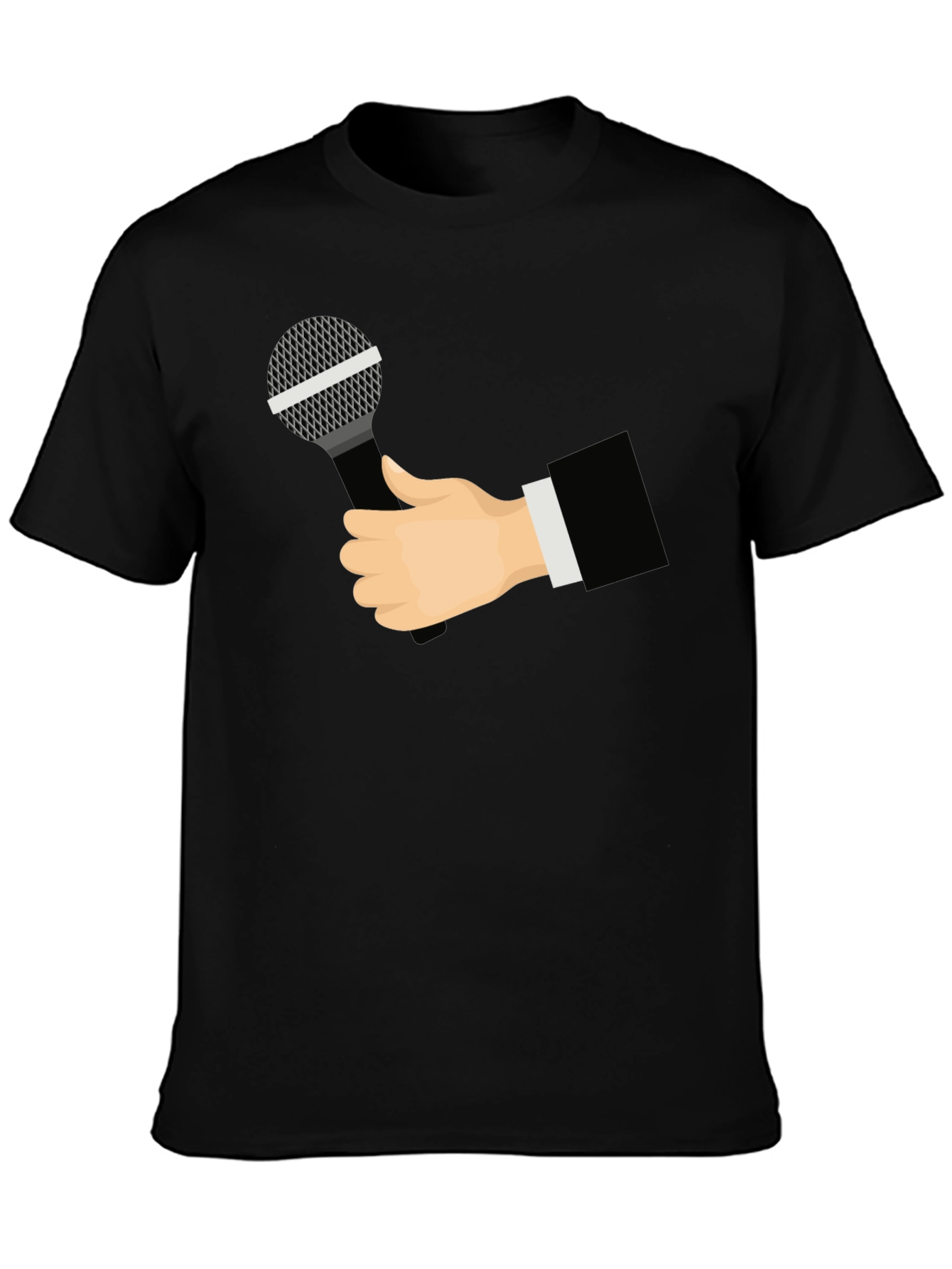 Mic Check T-Shirt - Black Graphic Tee