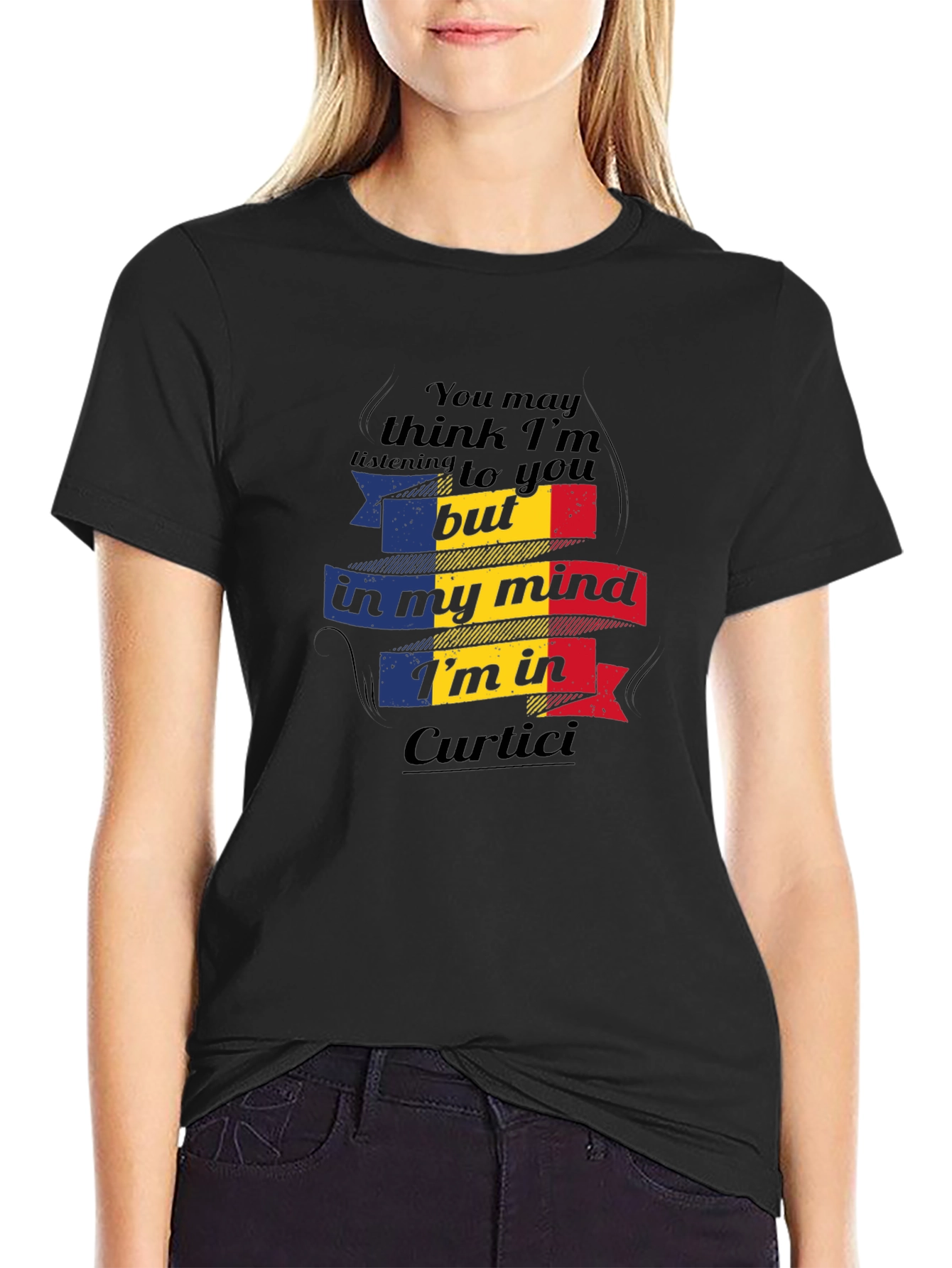 Romania Curtici Mind T-Shirt - Black