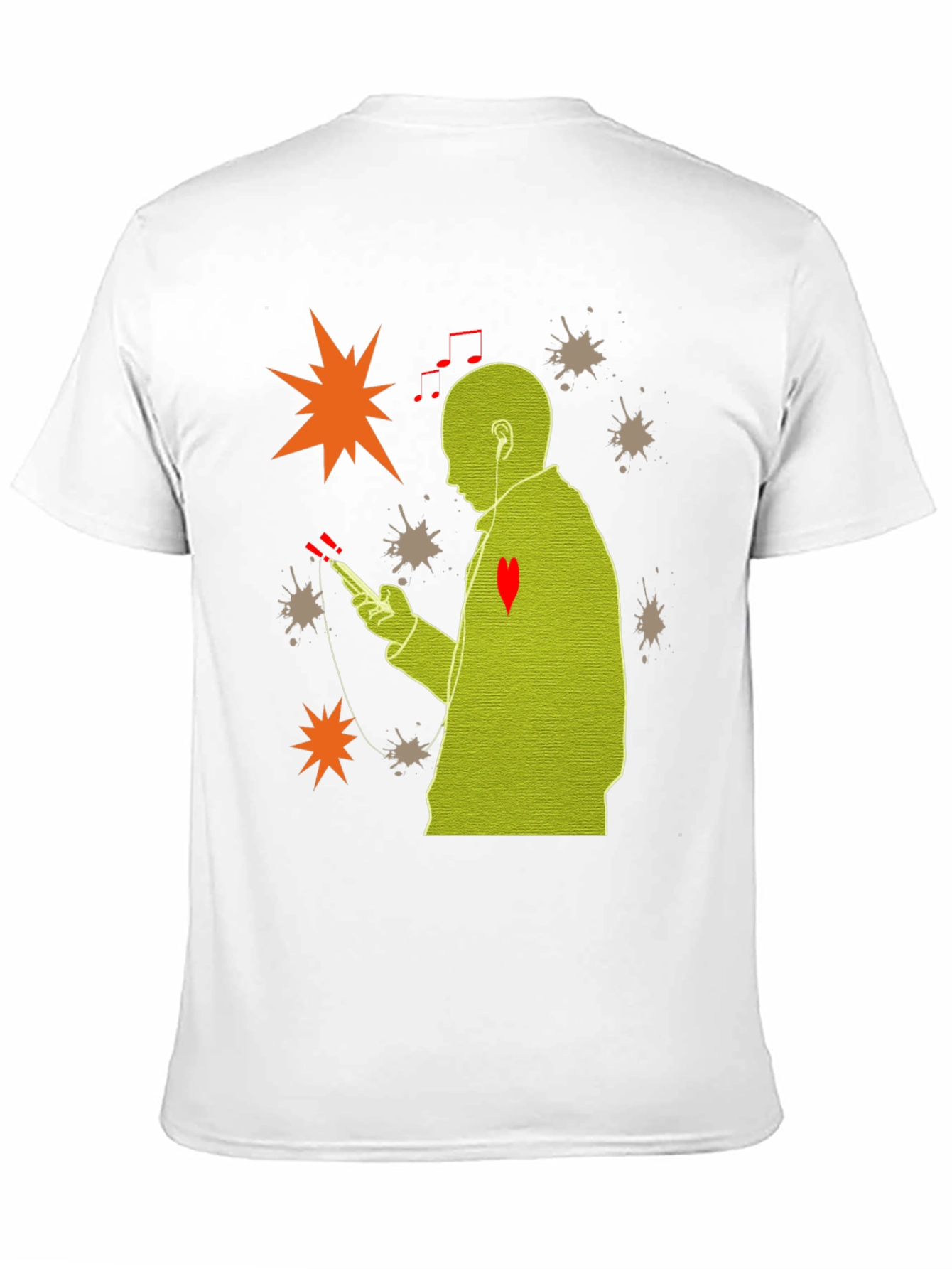 Stylish Black T-Shirt with Music Lover Design