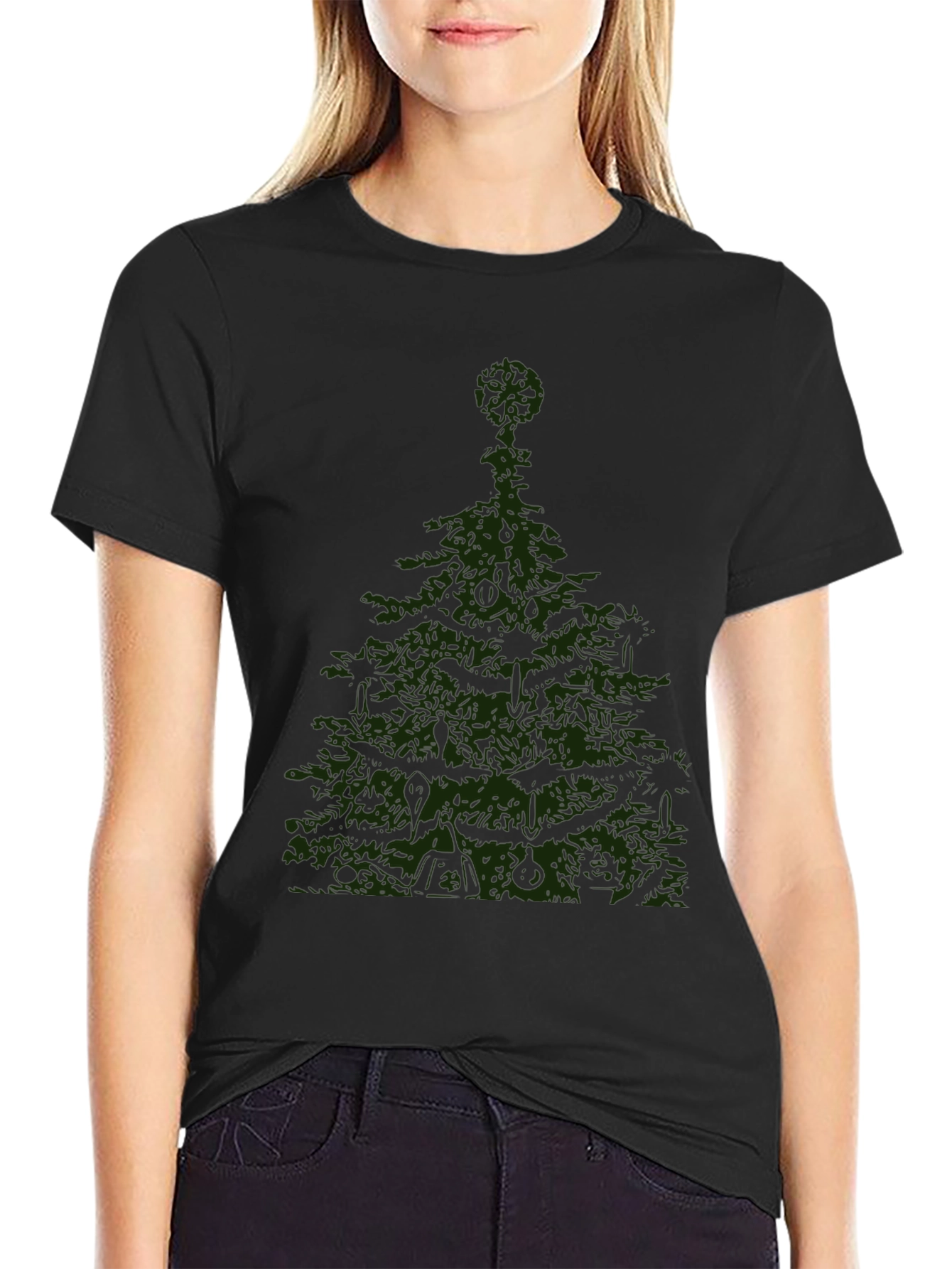 Christmas Tree Graphic Tee - Holiday Style