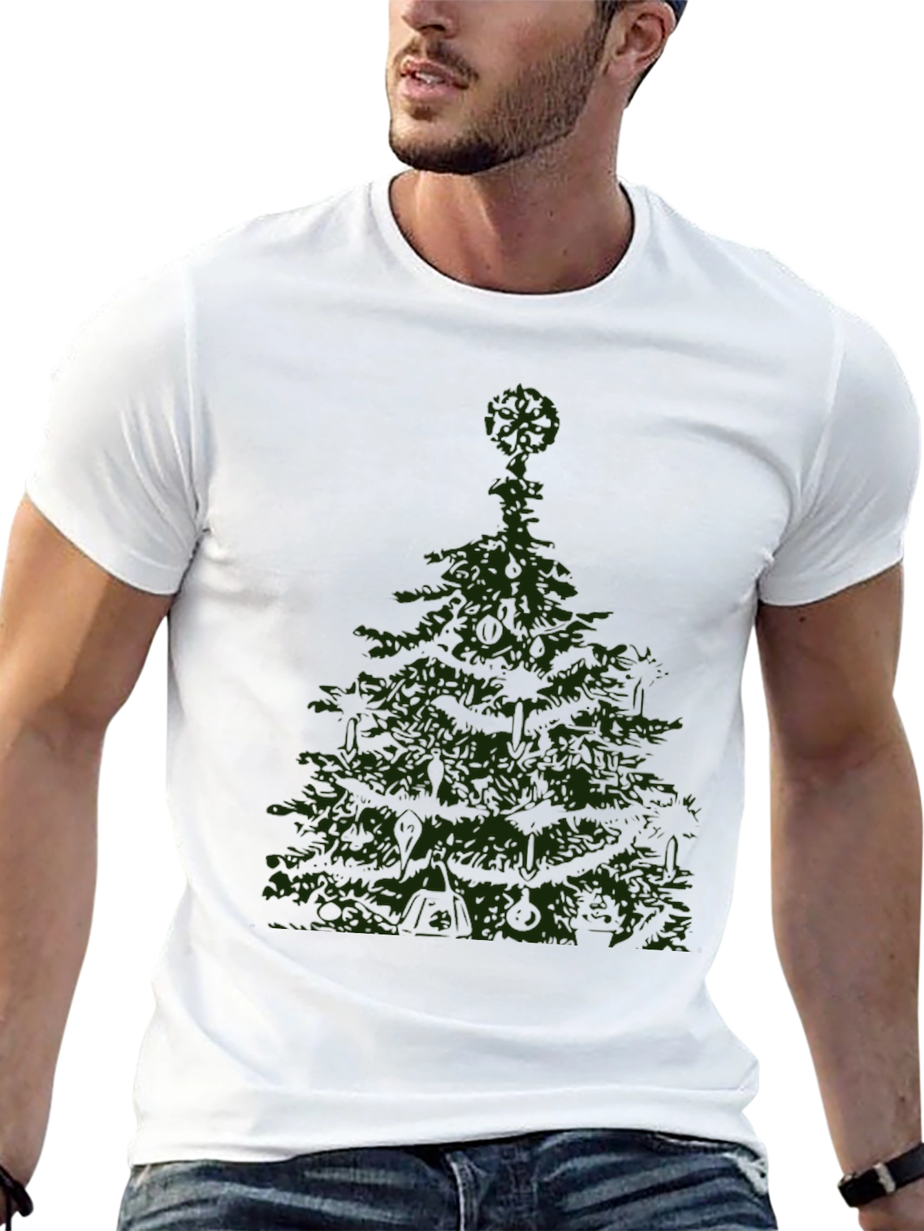 Christmas Tree Graphic Tee - Holiday Style