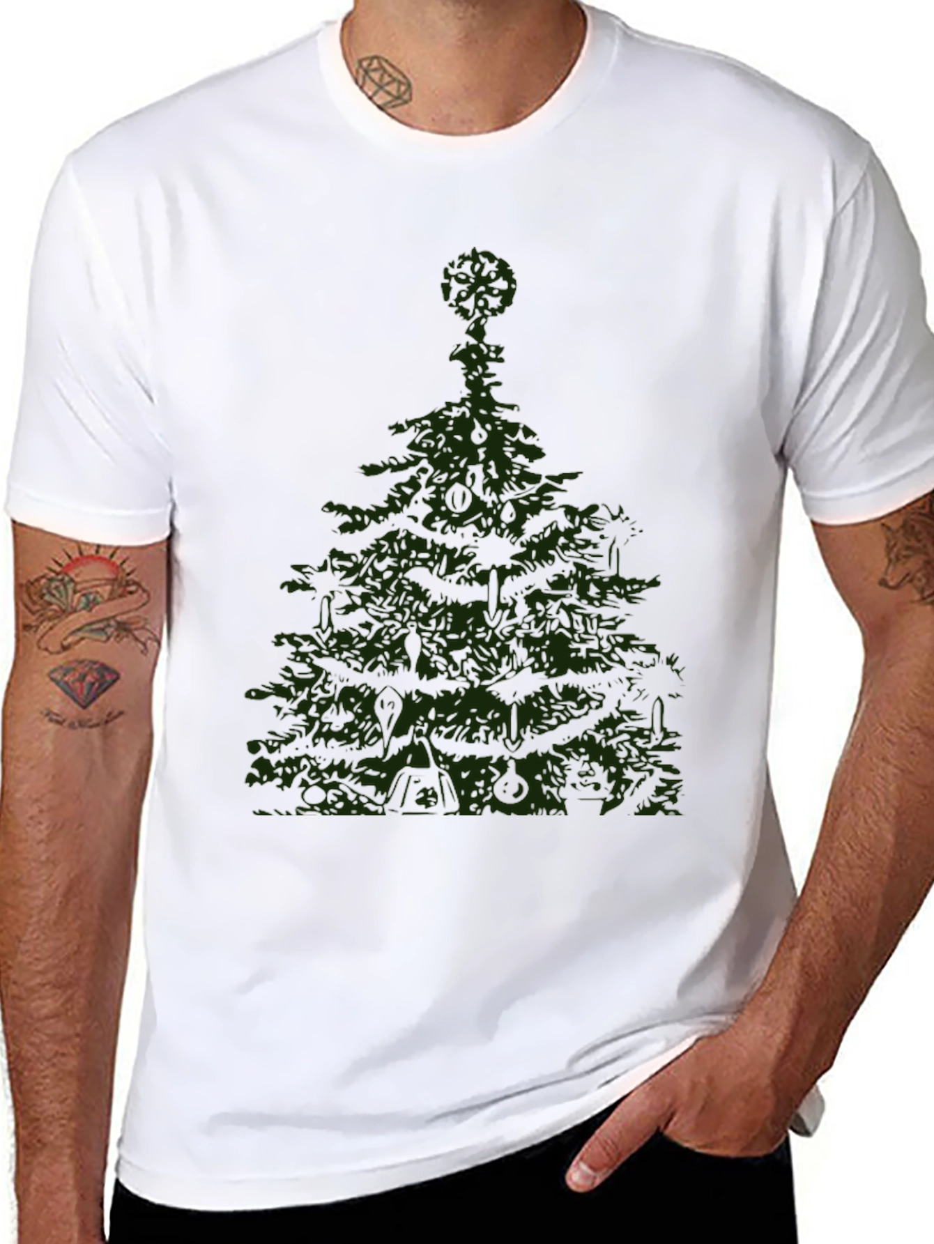 Christmas Tree Graphic Tee - Holiday Style