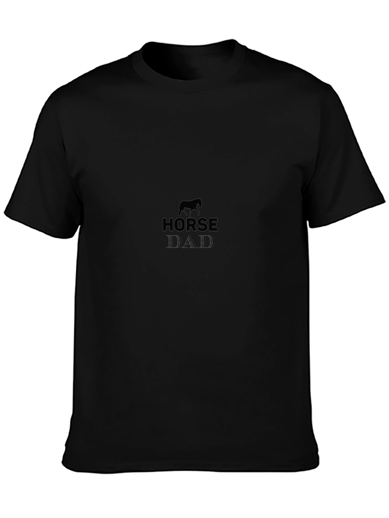 Horse Dad Graphic T-Shirt - Black
