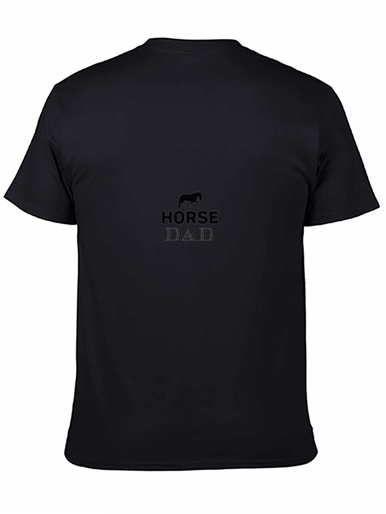 Horse Dad Graphic T-Shirt - Black
