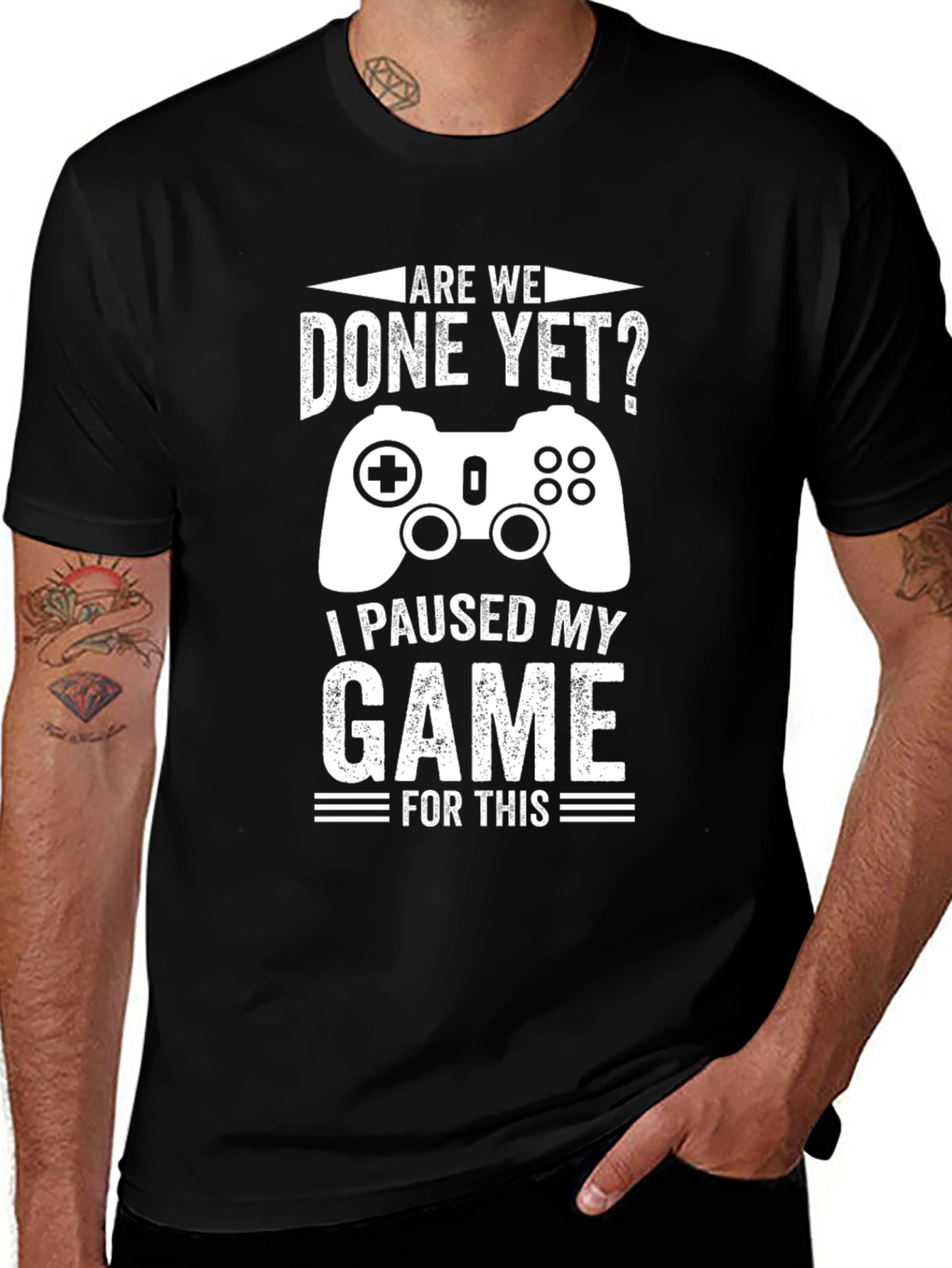 Gamer T-Shirt - Paused My Game For This