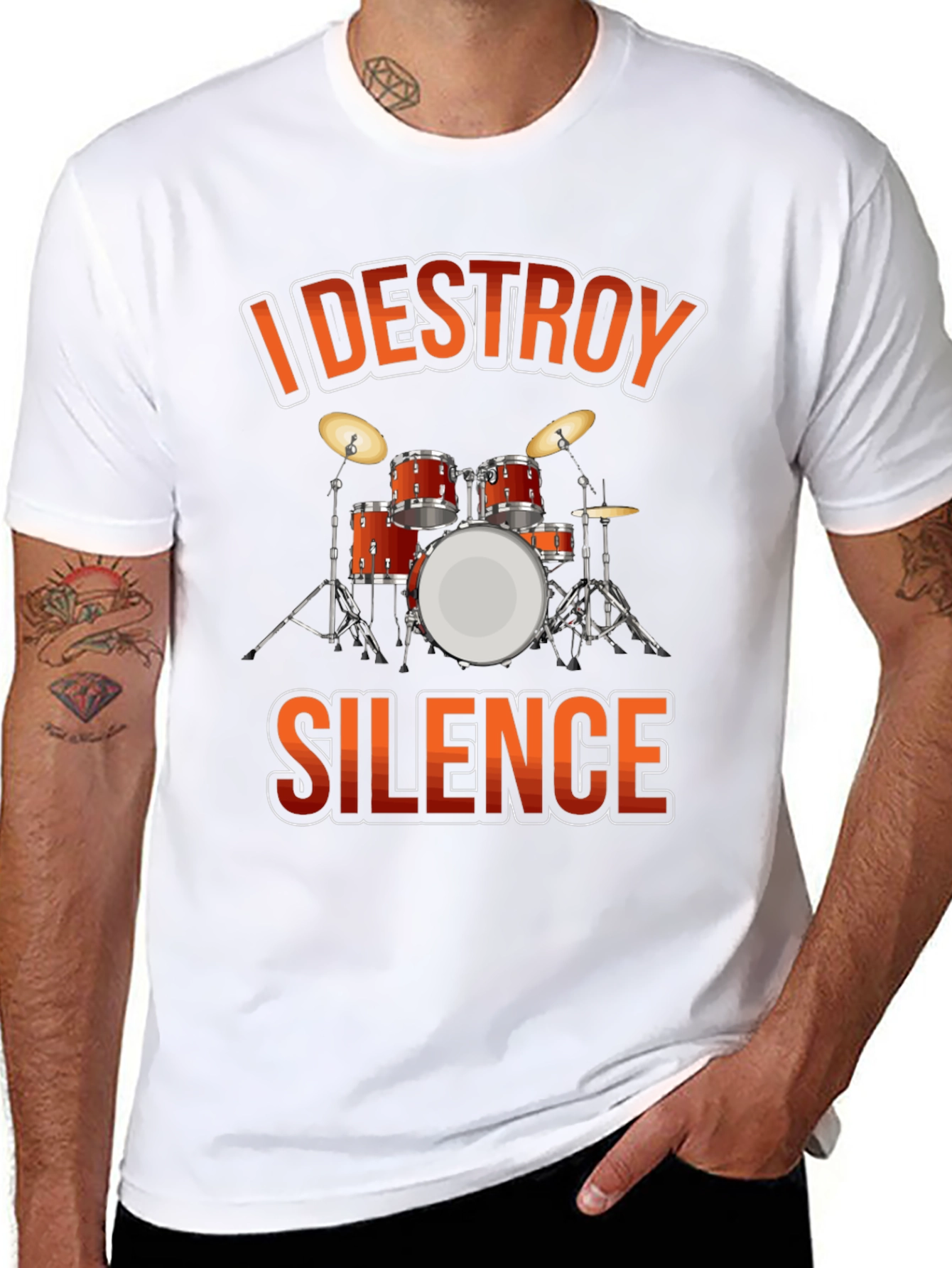 I Destroy Silence Drummer T-Shirt