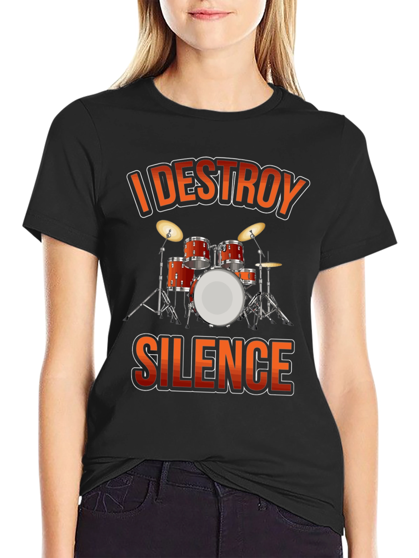 I Destroy Silence Drummer T-Shirt
