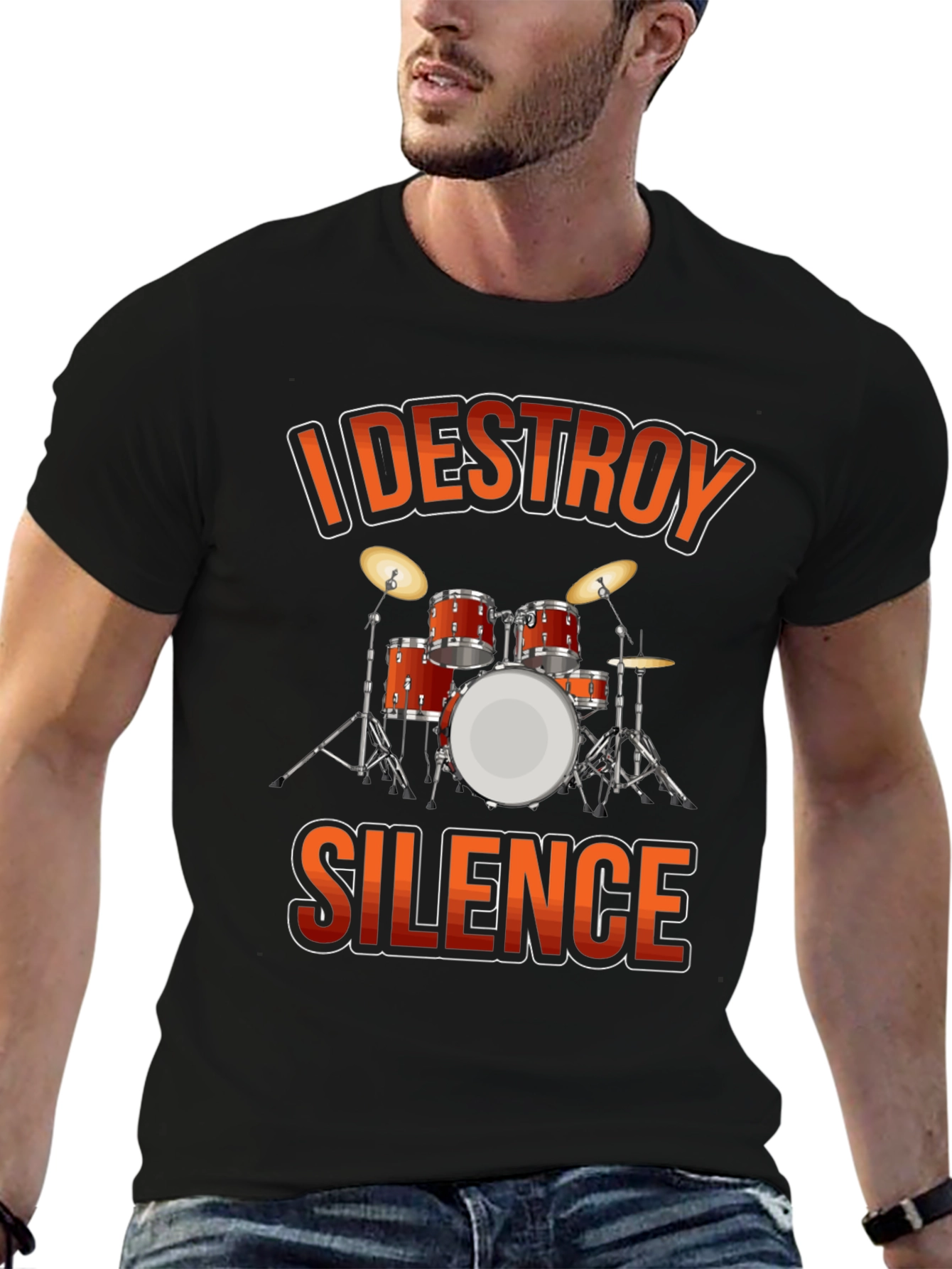 I Destroy Silence Drummer T-Shirt
