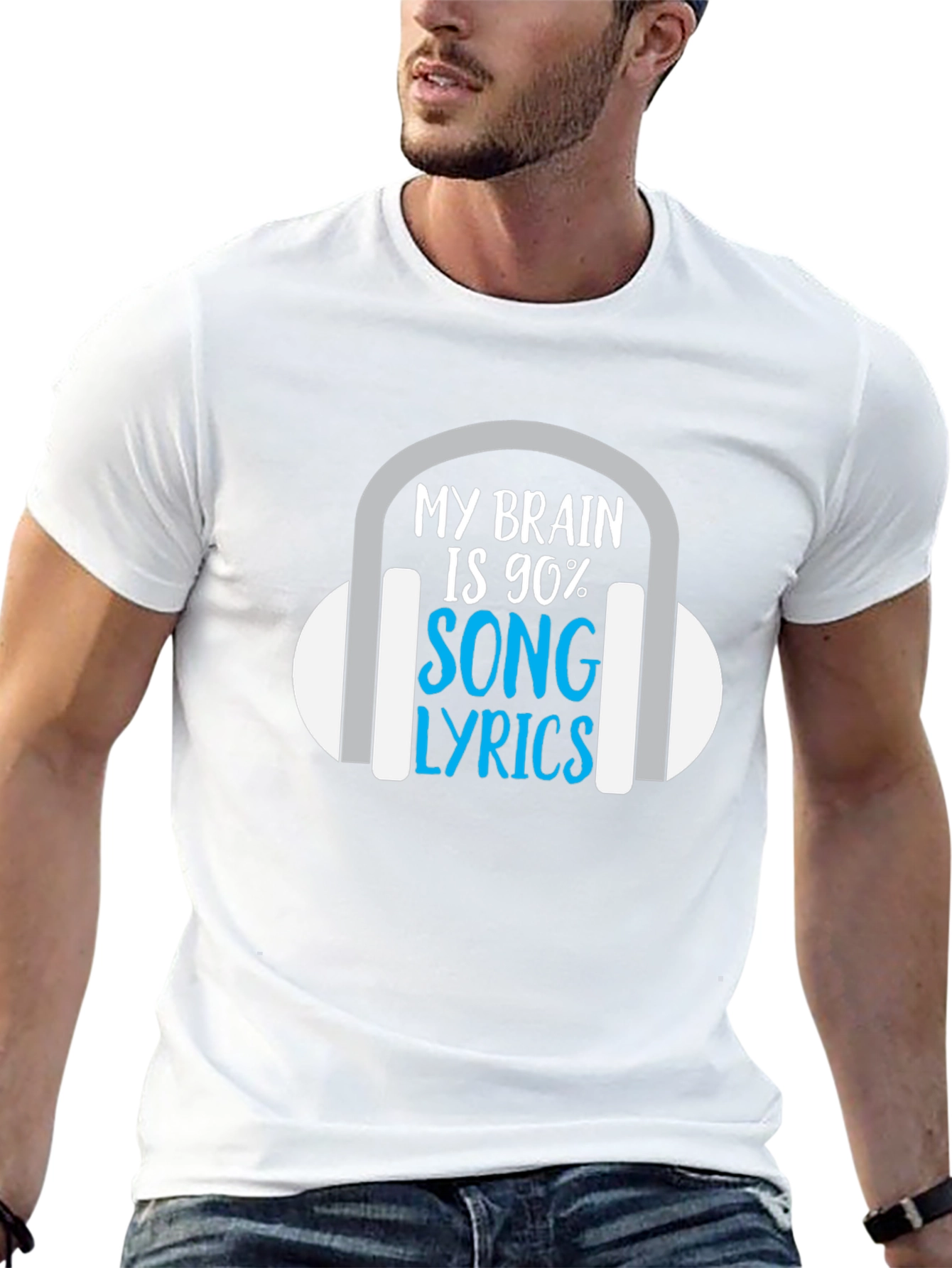 My Brain is 90% Song Lyrics T-Shirt